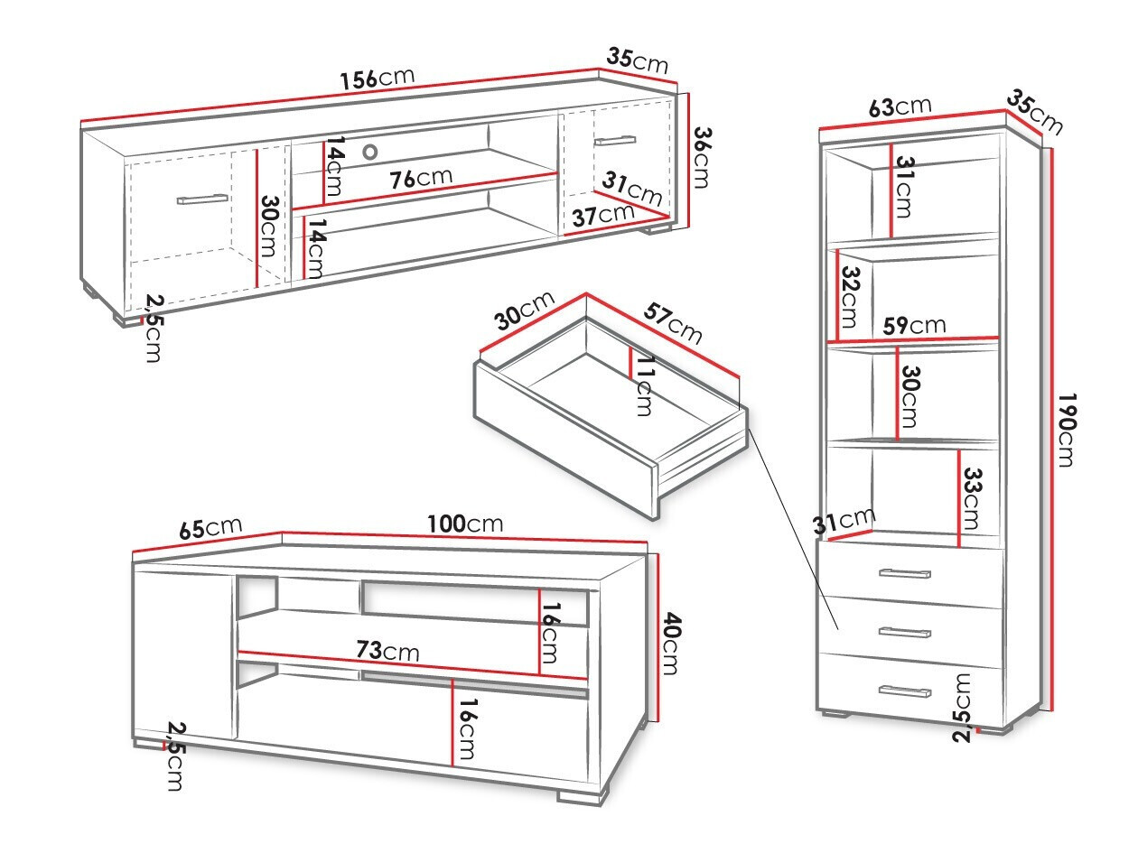 Komplet za dnevno sobo Comfivo Casus II