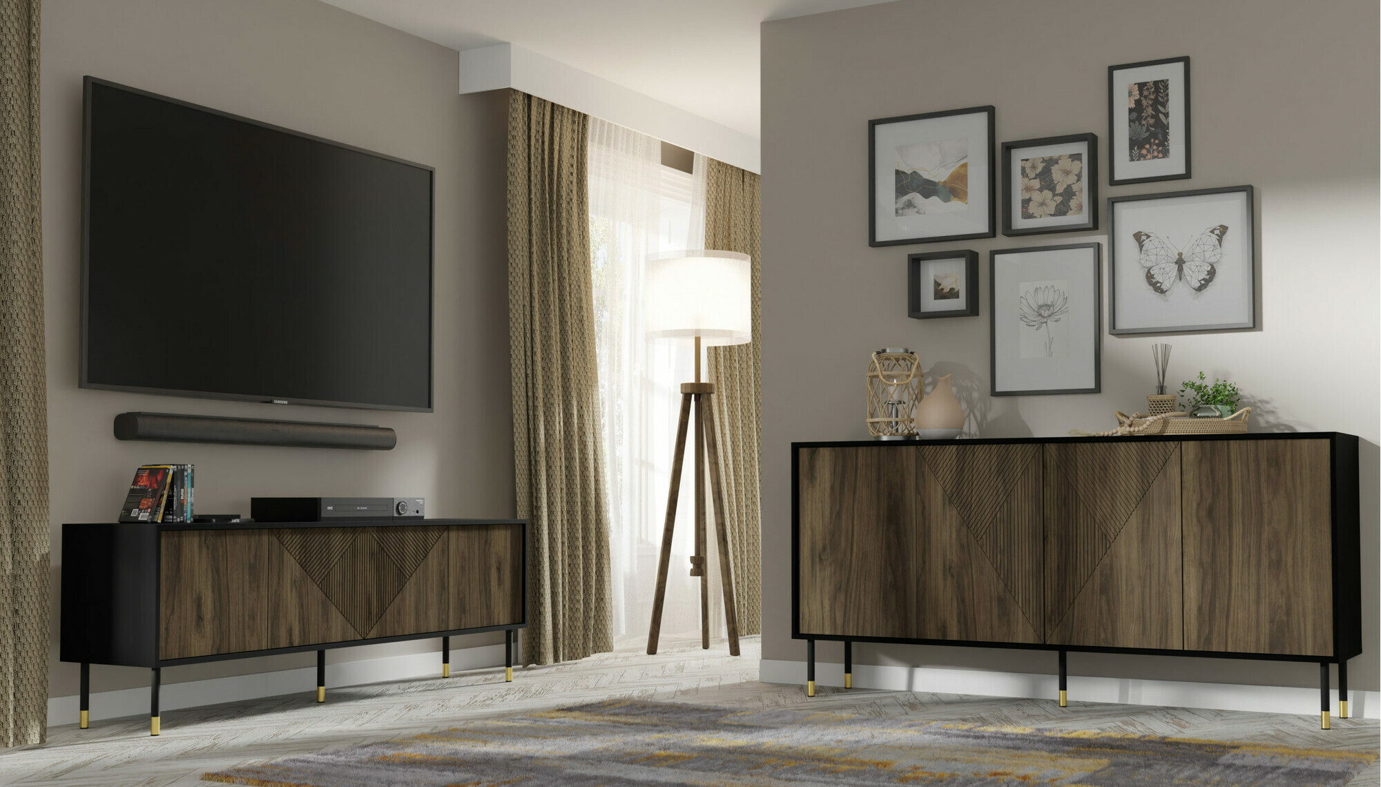 Omarica Teopha 101 (Črna + Oreh)