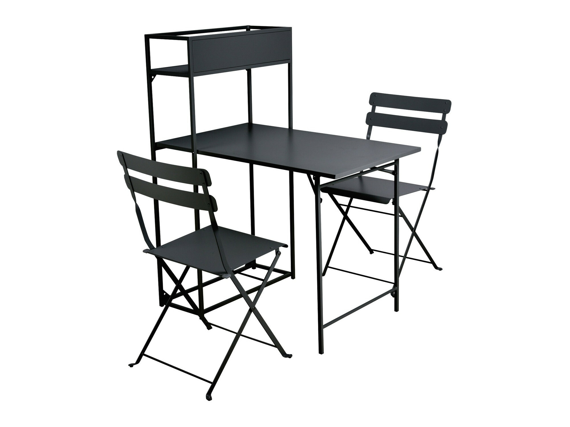 Balkonska garnitura Richardson 124 (Črna)