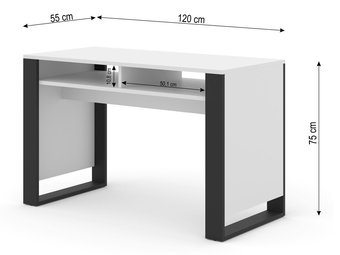 Pisalna miza Tivtora 108 (Mat bela)