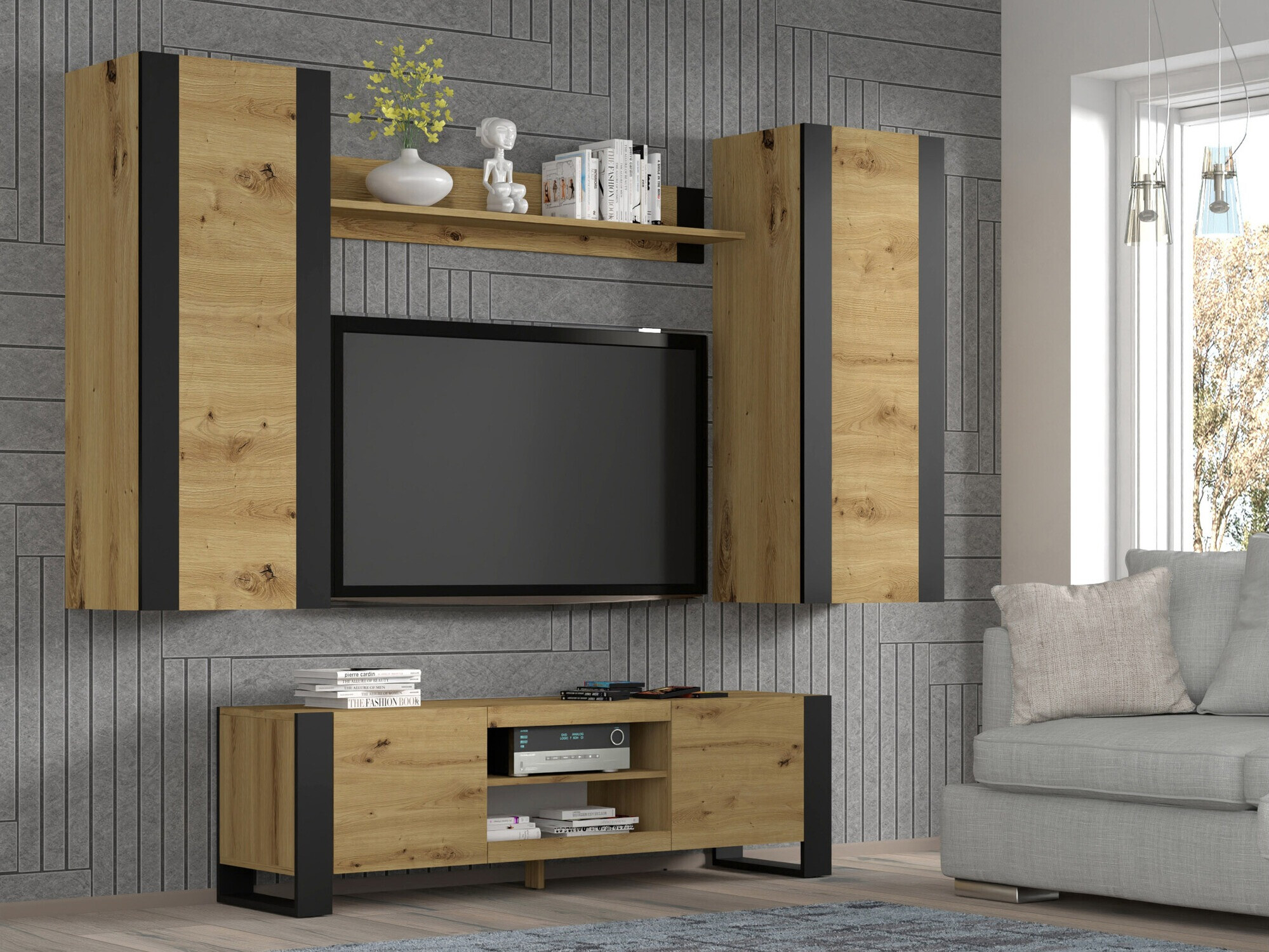 Stenska polica Tivtora 104 (Artisan hrast)