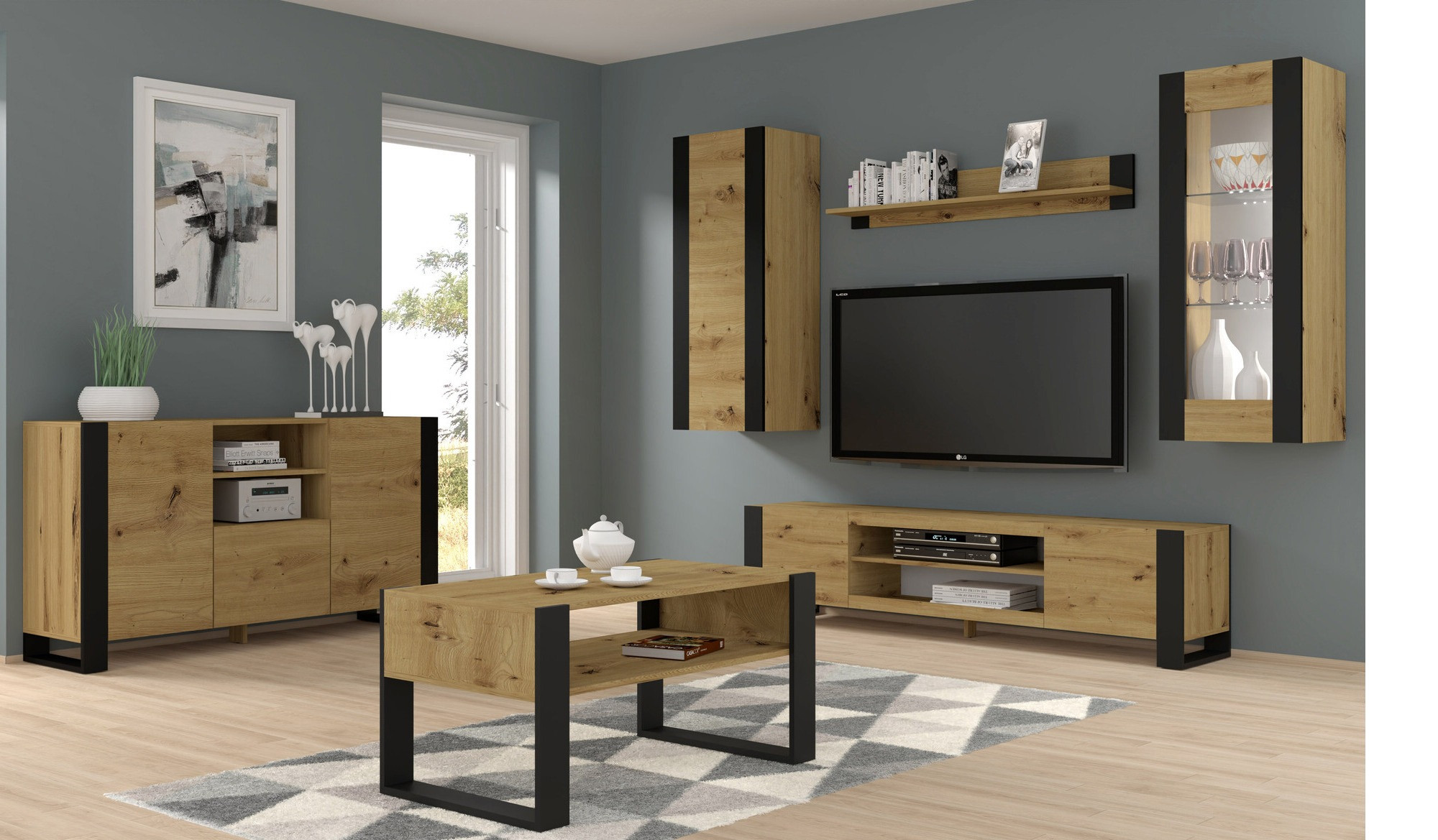 Stenska polica Tivtora 104 (Artisan hrast)