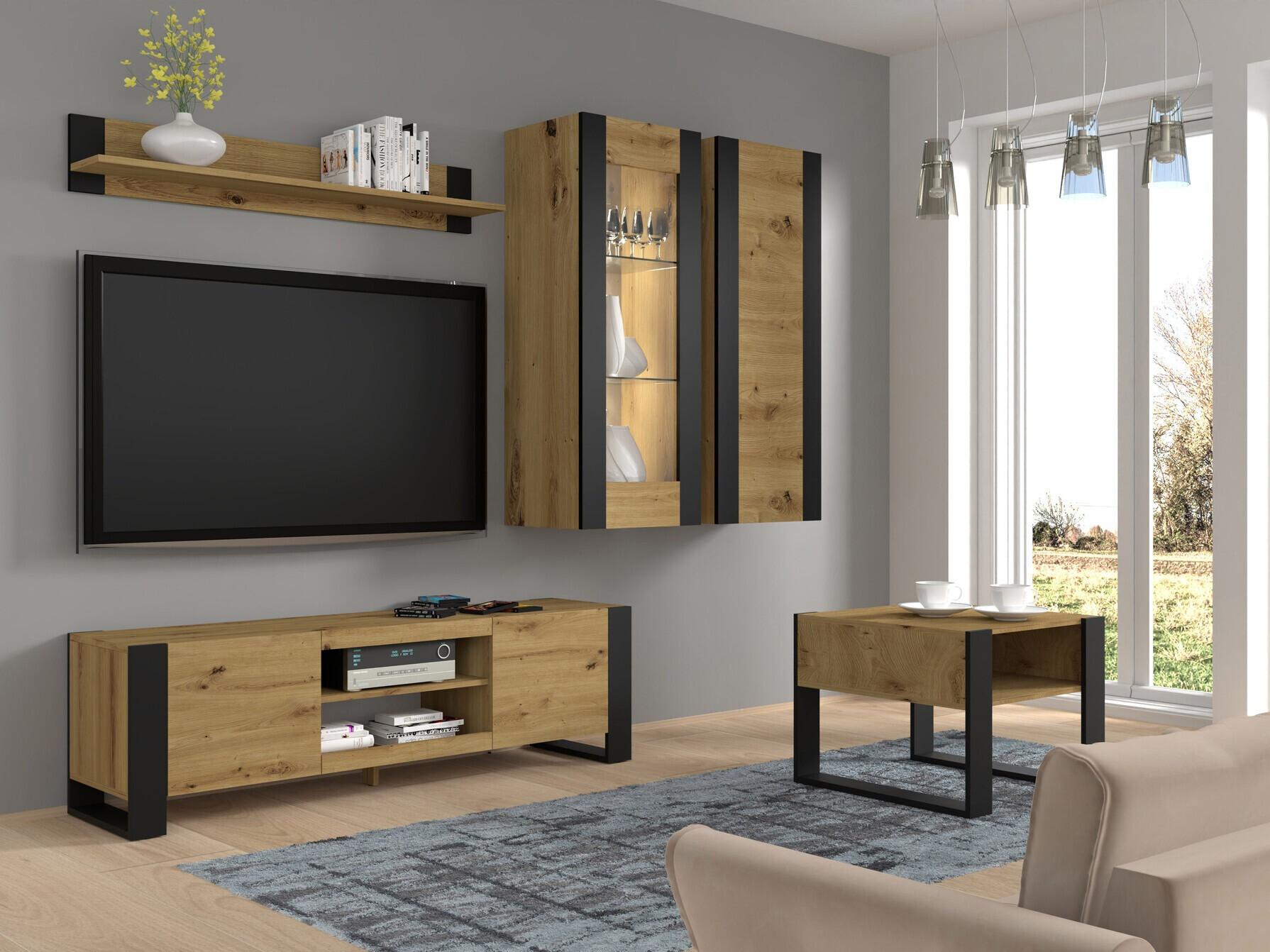 Stenska polica Tivtora 104 (Artisan hrast)