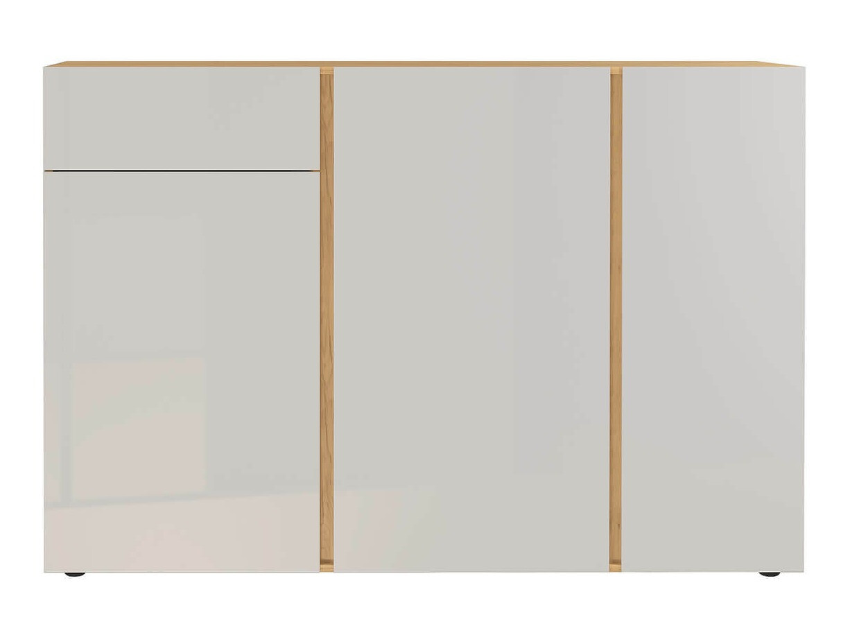 Komoda Sacramento 291 (Sijaj Svetlo siva + Navarra hrast)