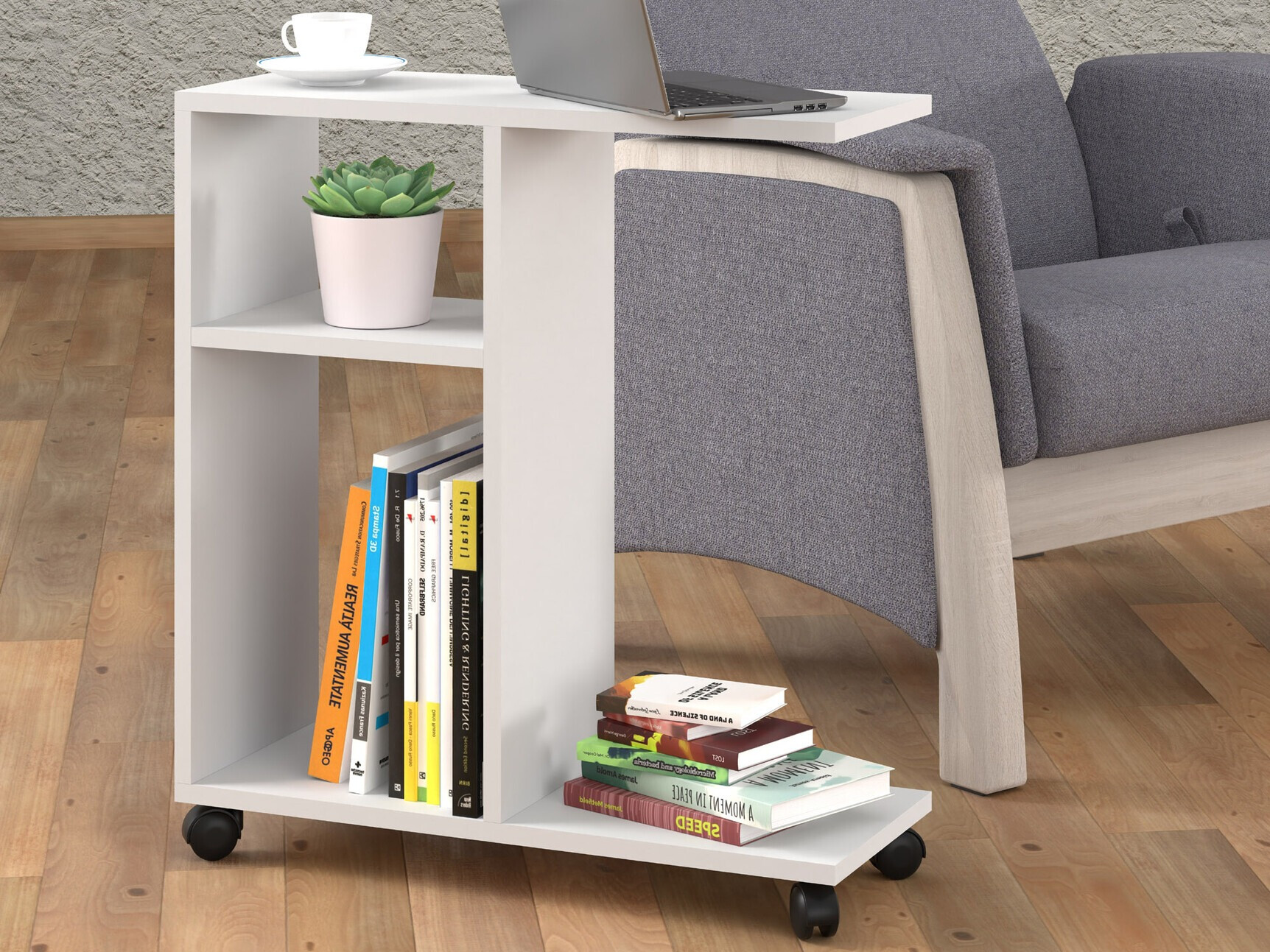 Stranska mizica Buffalo 141 (Mat bela)