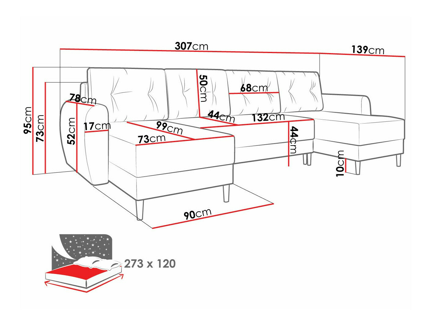 Kotna garnitura Memphis 140 (Poso 100)