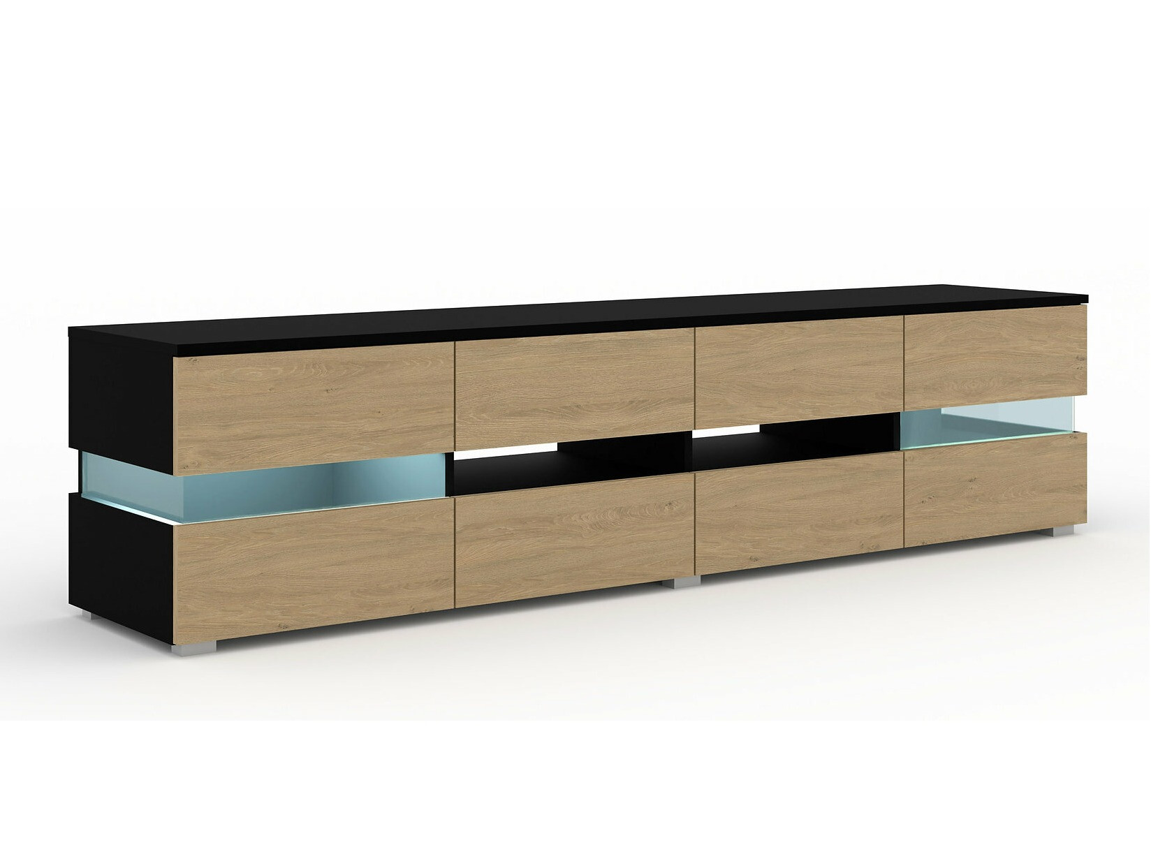 TV-omarica Buffalo 146 (Črna + Hrast)