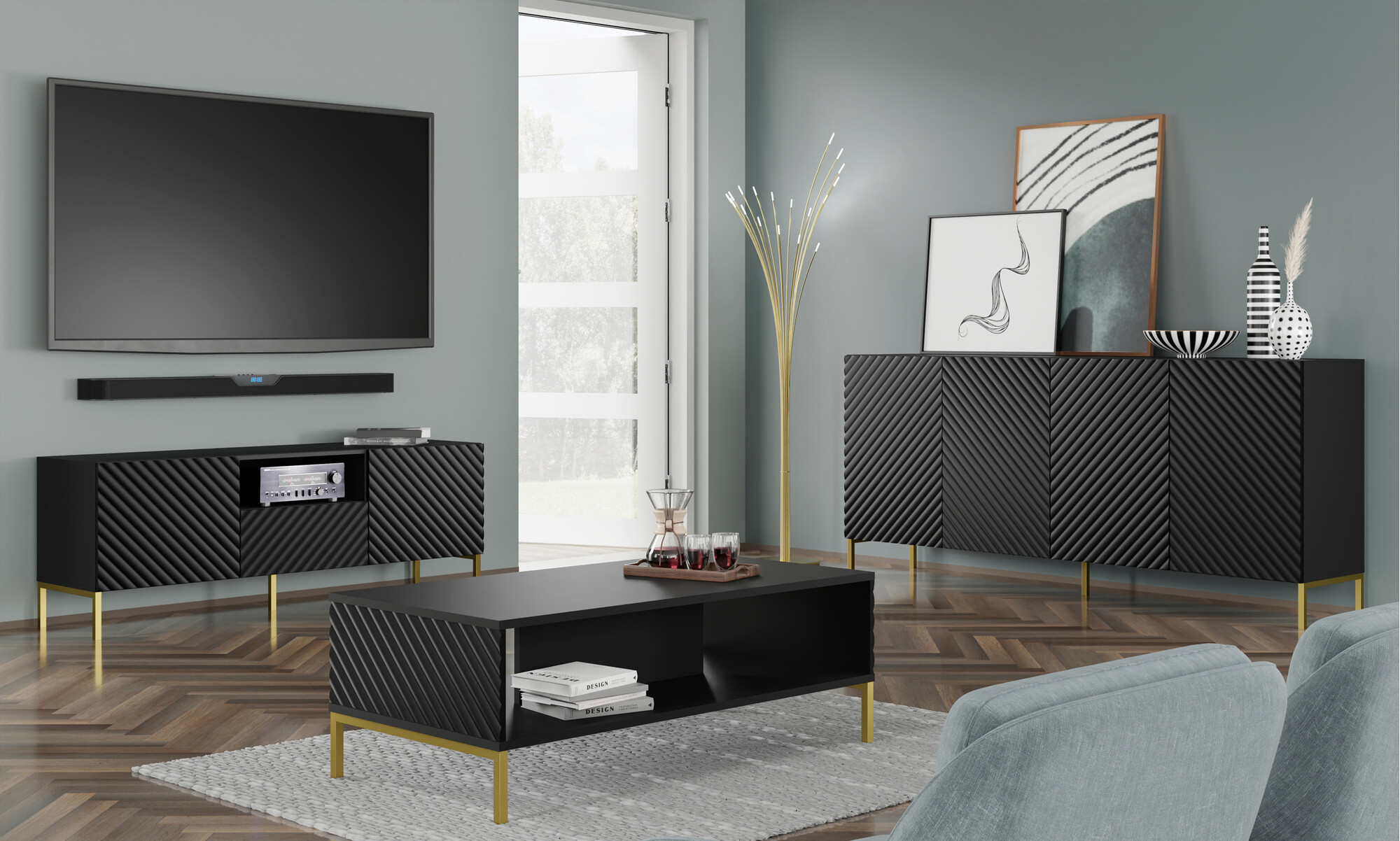 TV-omarica Fivremu 102 (Črna)