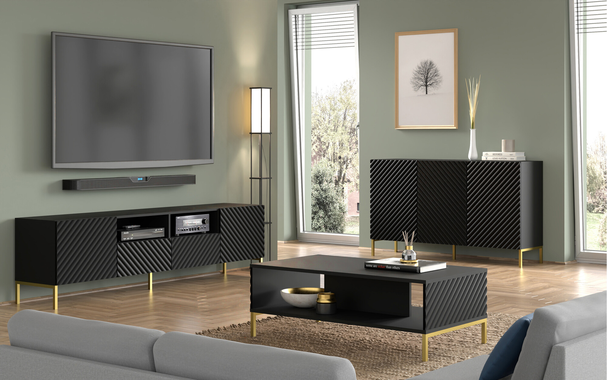 TV-omarica Fivremu 102 (Črna)