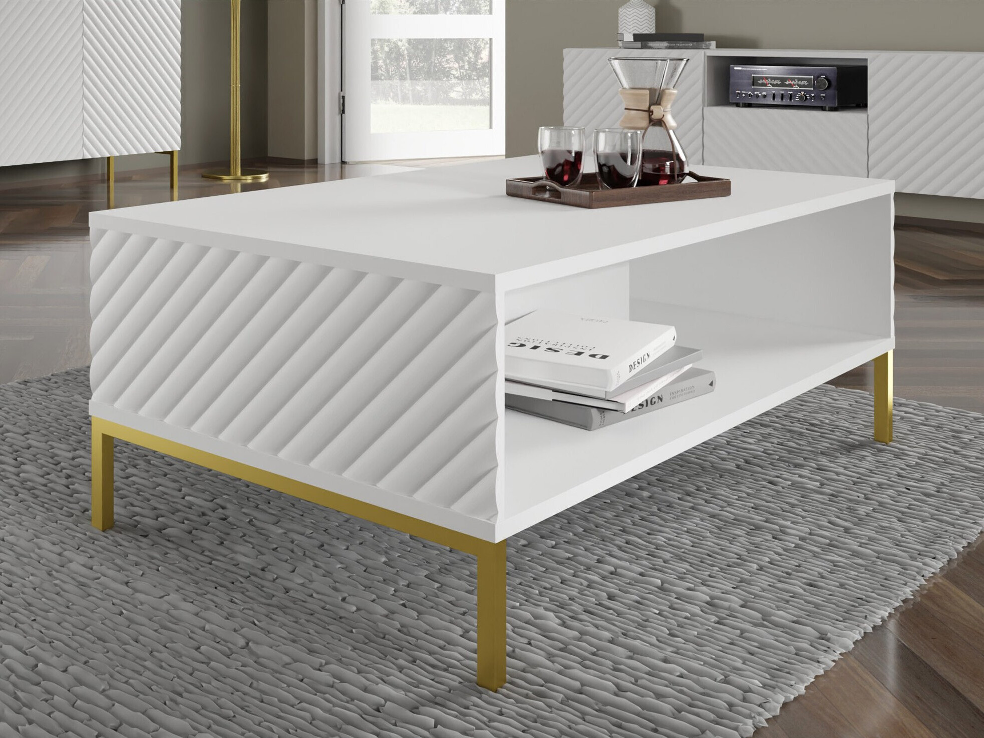 Klubska mizica Fivremu 106 (Bela)