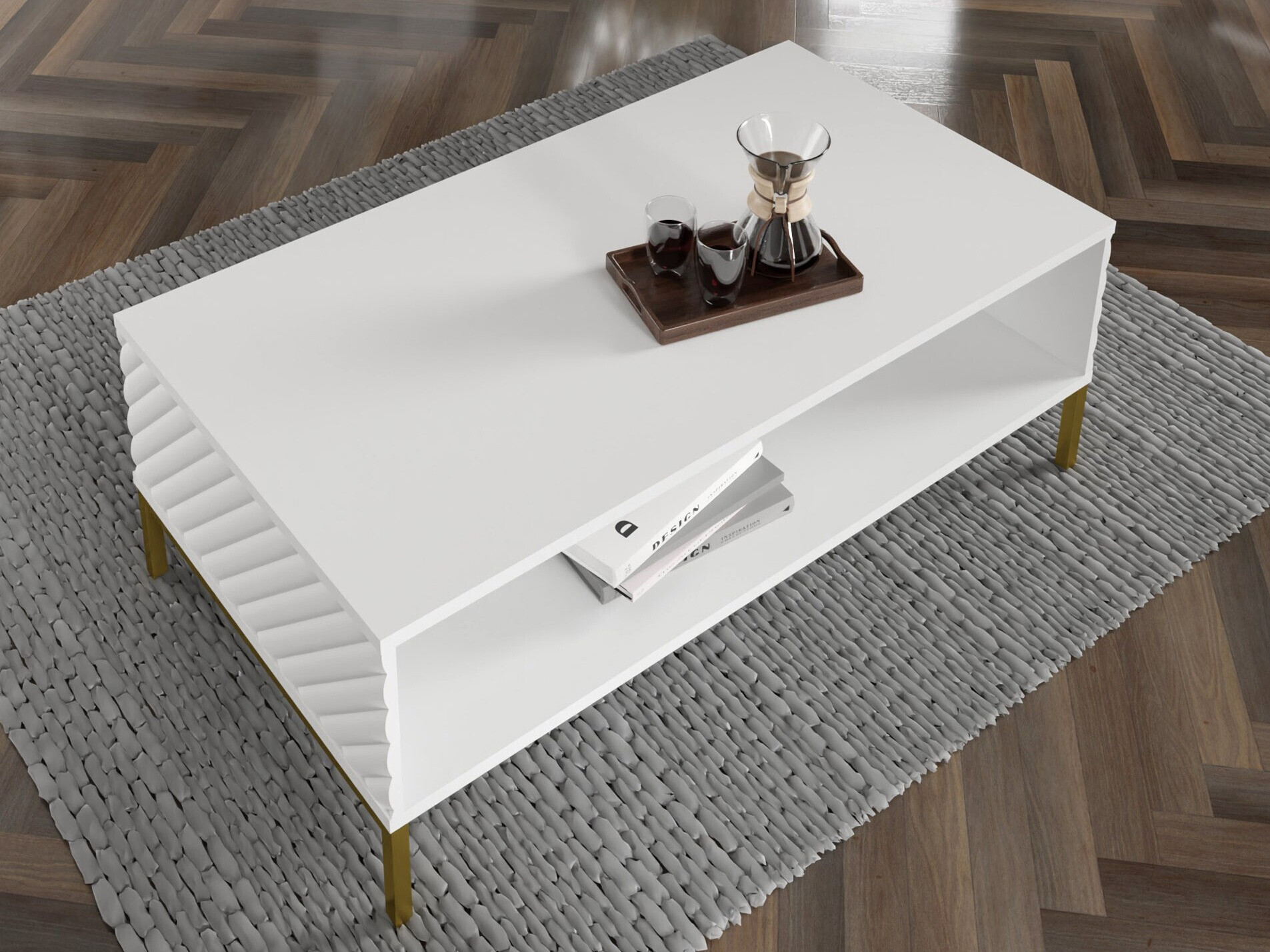 Klubska mizica Fivremu 106 (Bela)