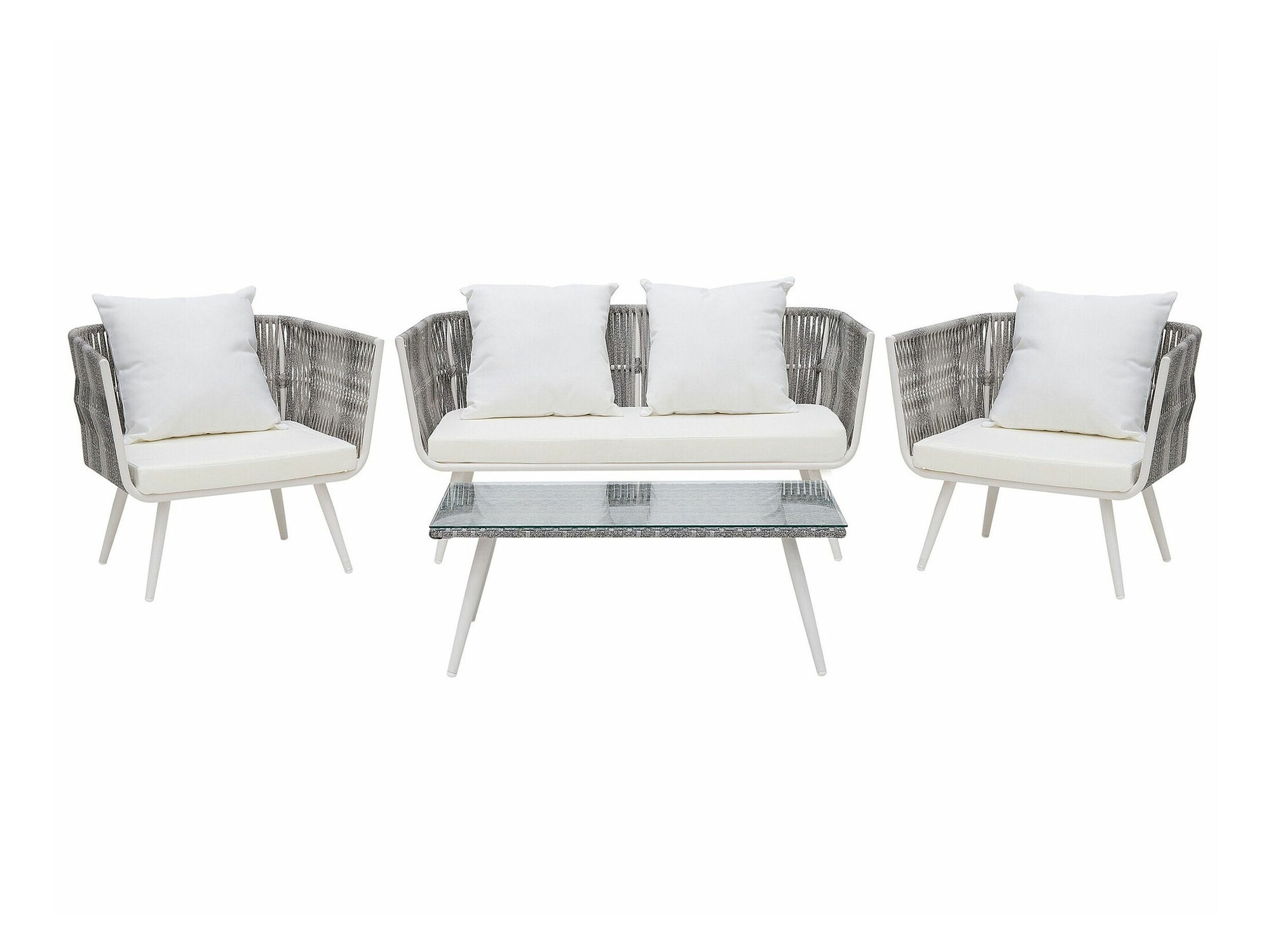 Komplet vrtnega pohištva Berwyn 1848 (Bela + Siva)