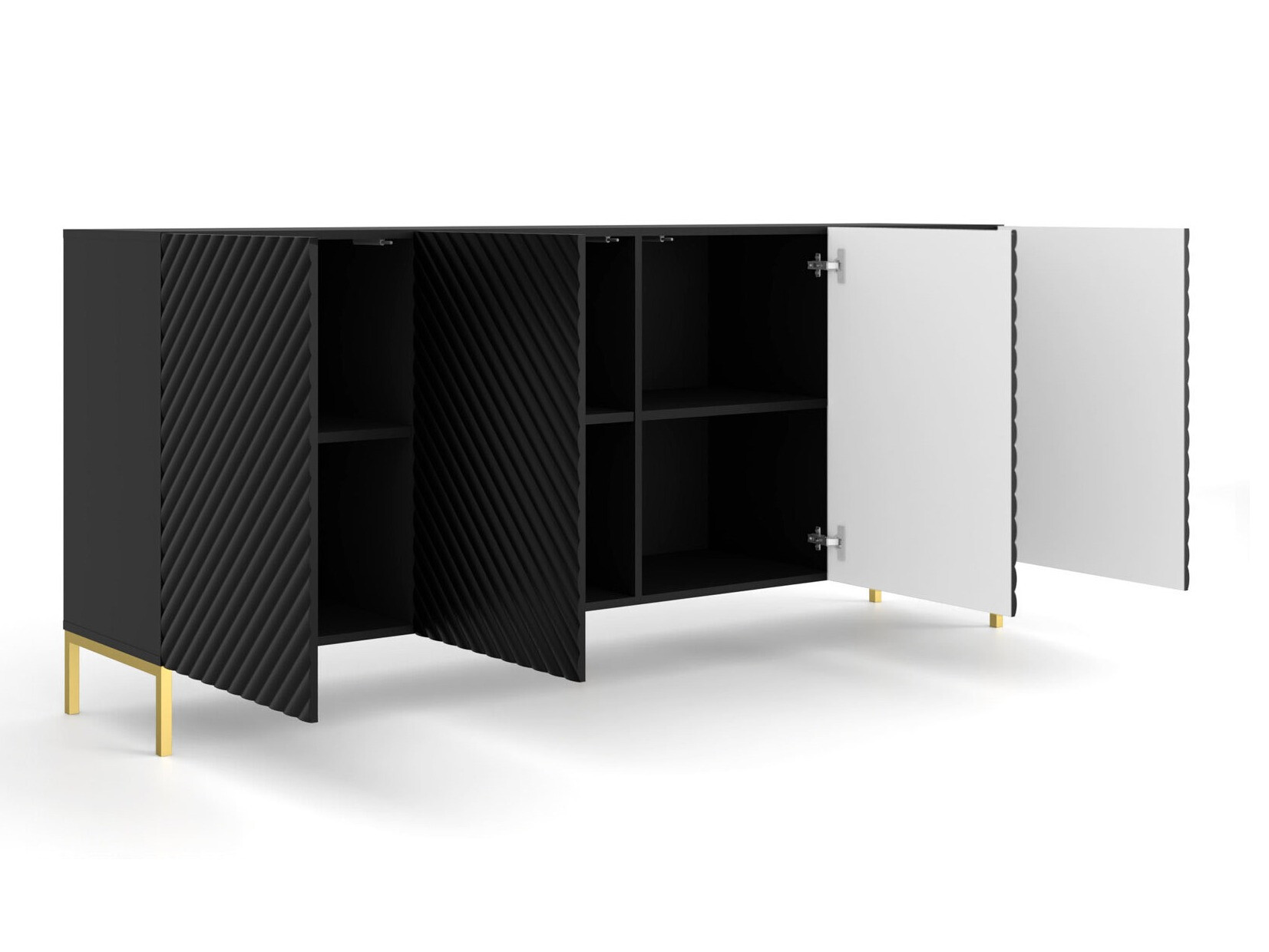 Komplet za dnevno sobo Fivremu 107 (Črna)