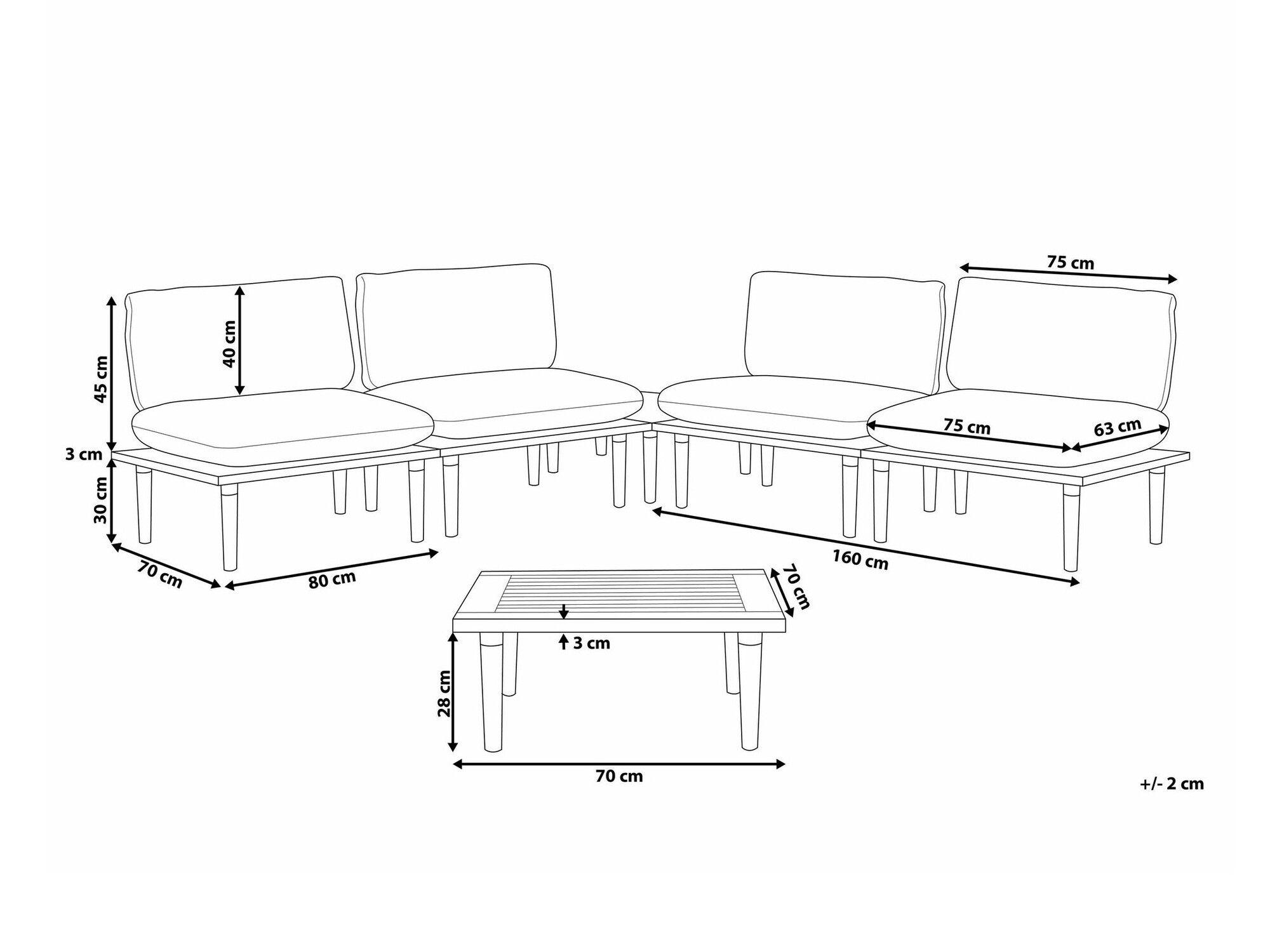 Komplet vrtnega pohištva Berwyn 1870