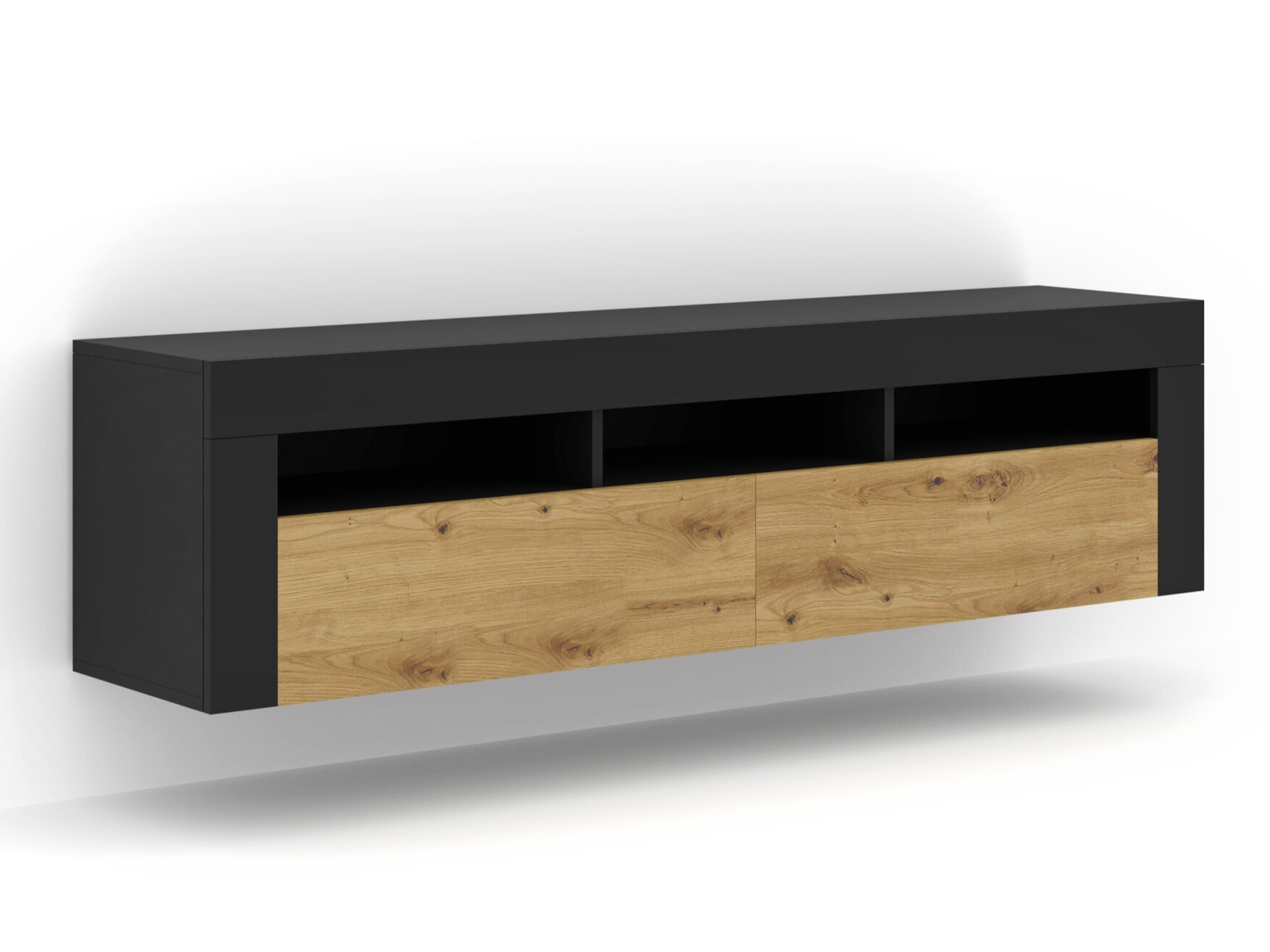 TV-omarica Buffalo 149 (Črna + Artisan hrast)