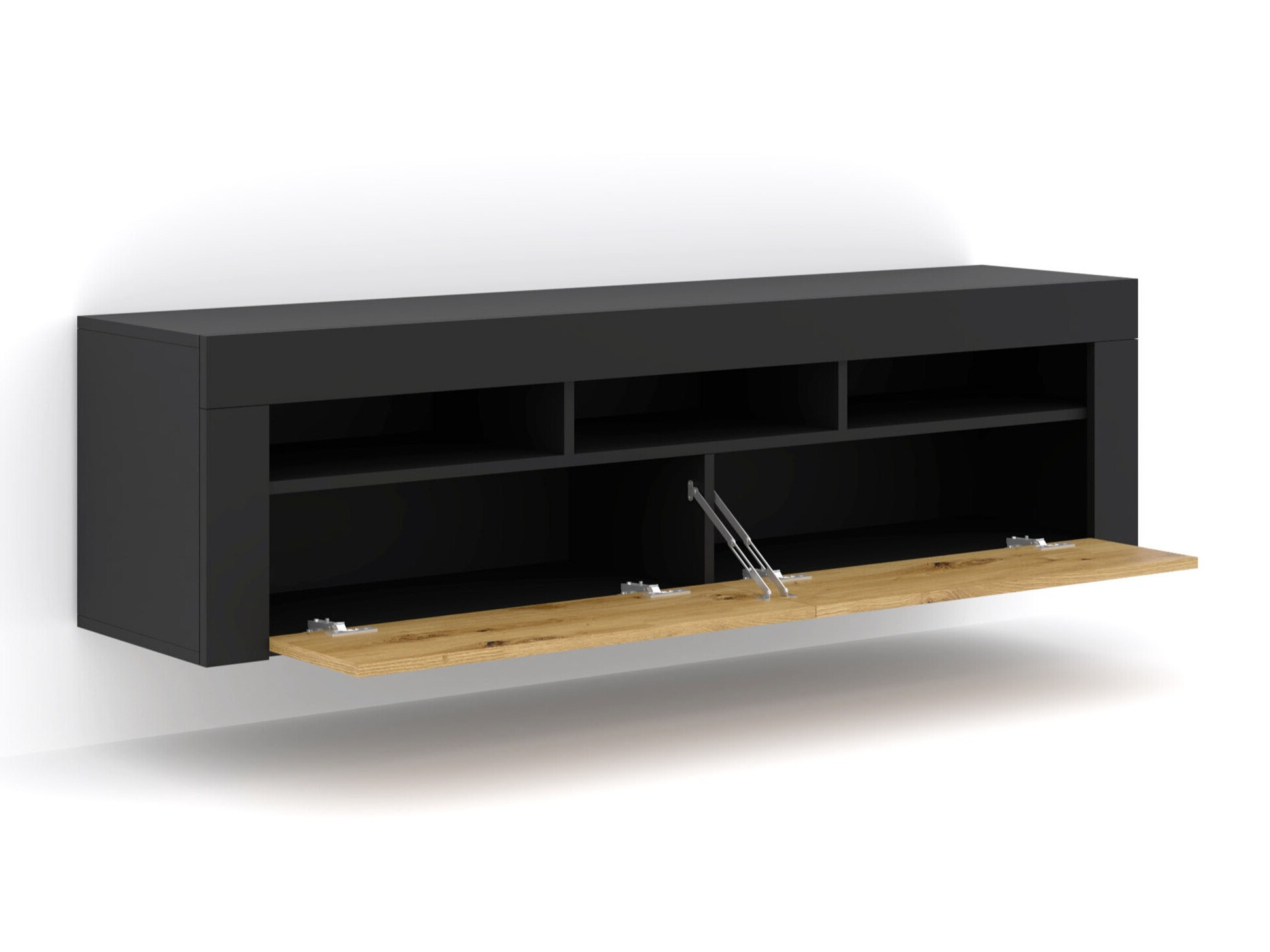 TV-omarica Buffalo 149 (Črna + Artisan hrast)