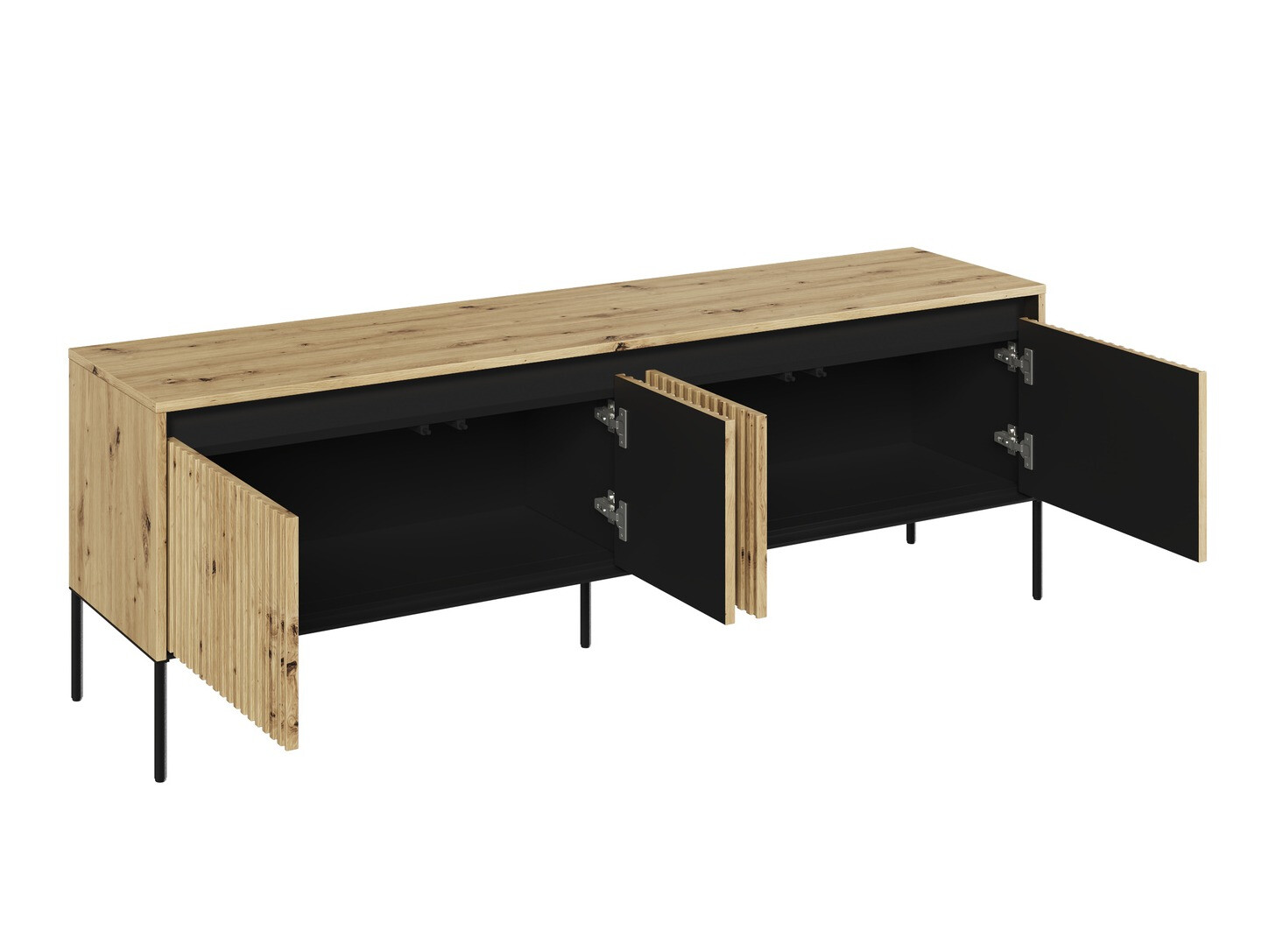 TV-omarica Fernolu 104 (Artisan hrast + Črna)