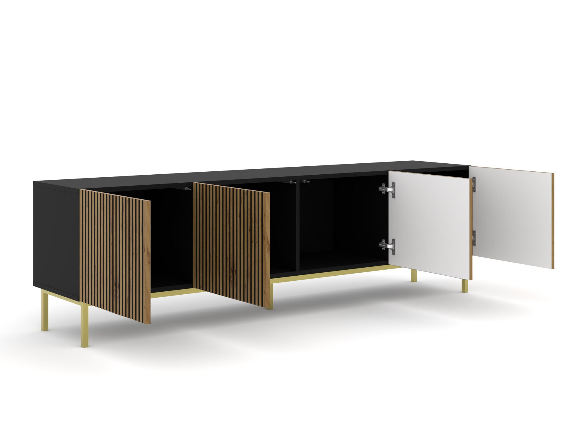 TV-omarica Talsalu 101 (Artisan hrast + Črna)