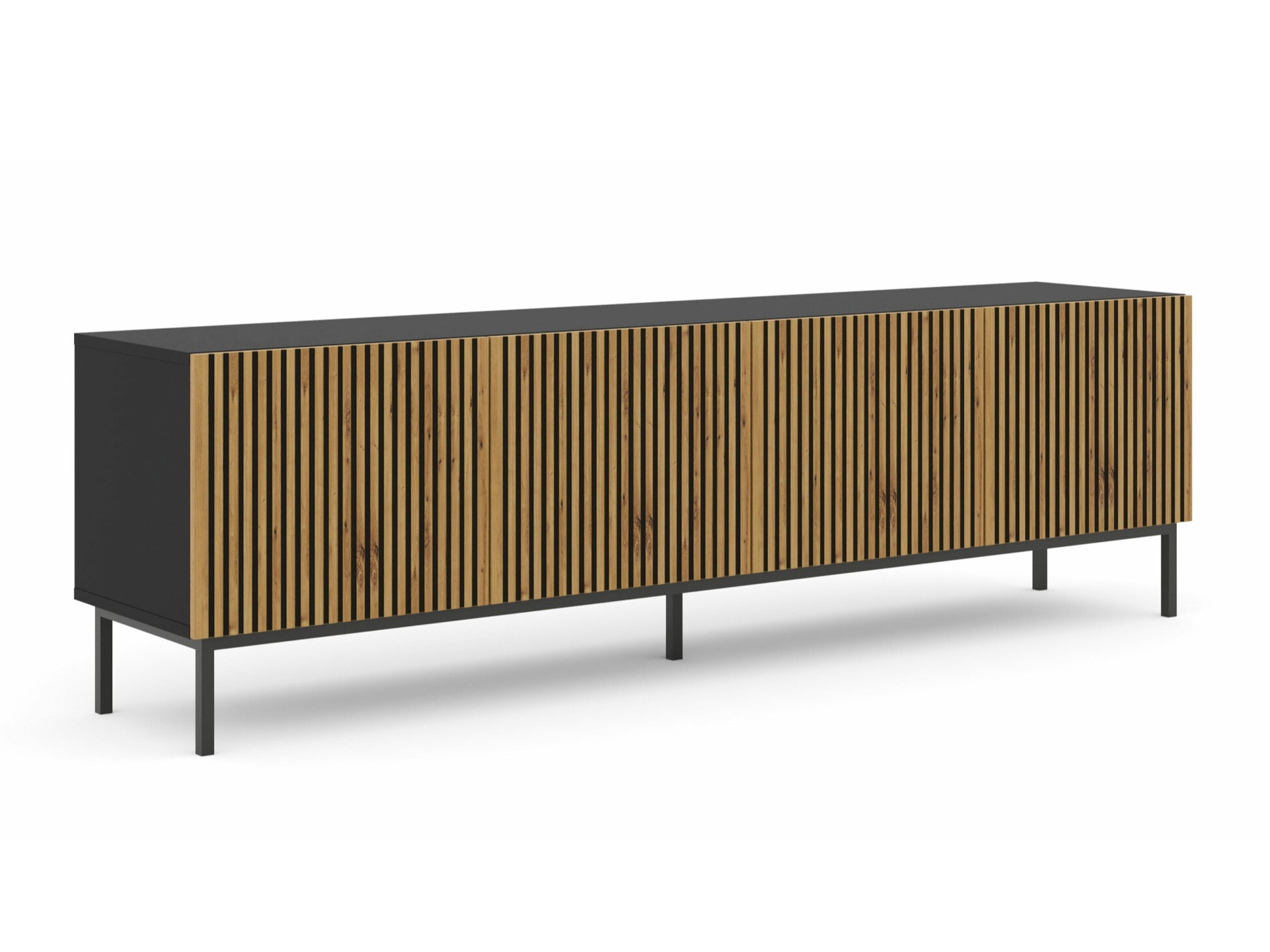 TV-omarica Talsalu 101 (Artisan hrast + Črna)