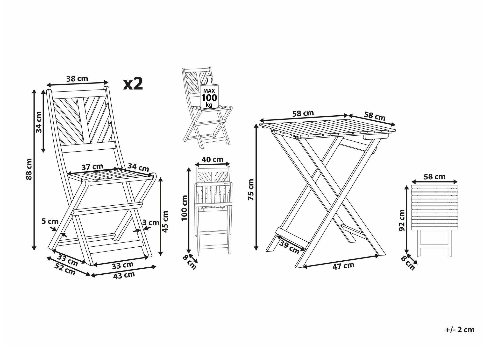 Komplet za balkon Berwyn 1896