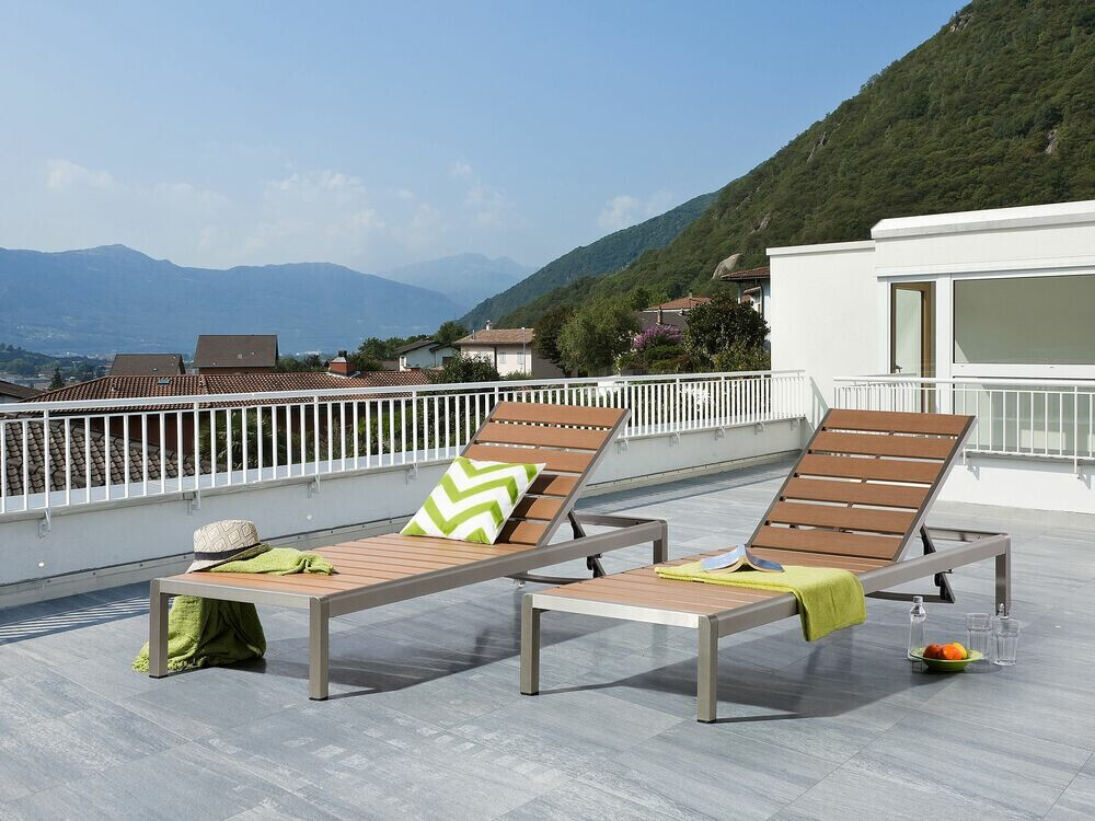 Vrtni ležalnik Berwyn 1898 (Svetel les + Srebrna)