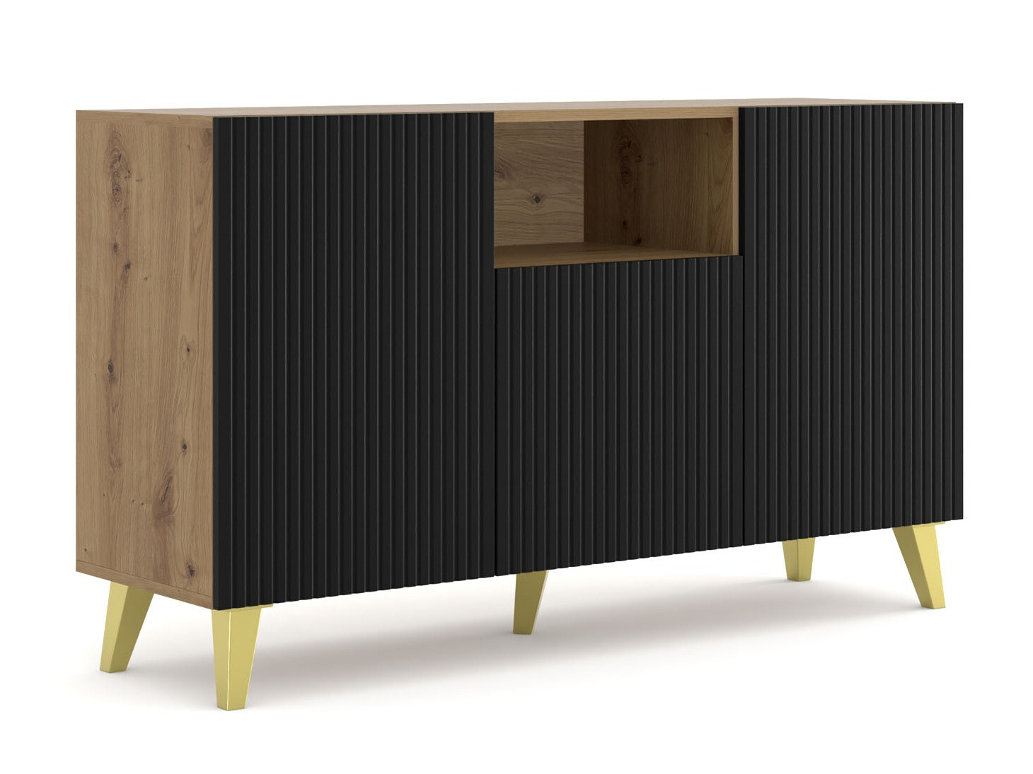 Omarica Etdela 101 (Artisan hrast + Črna)