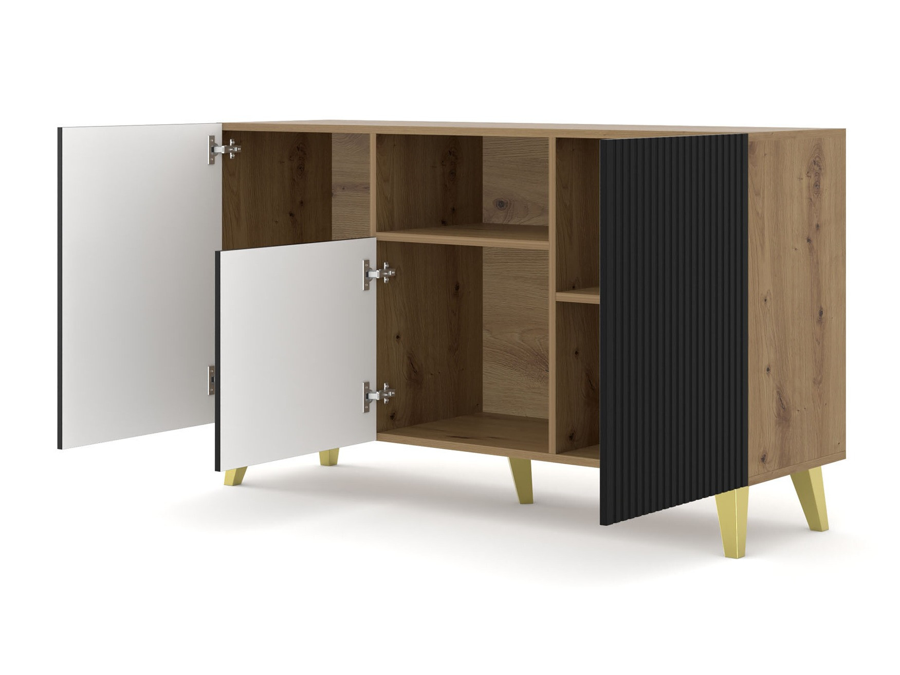 Omarica Etdela 101 (Artisan hrast + Črna)