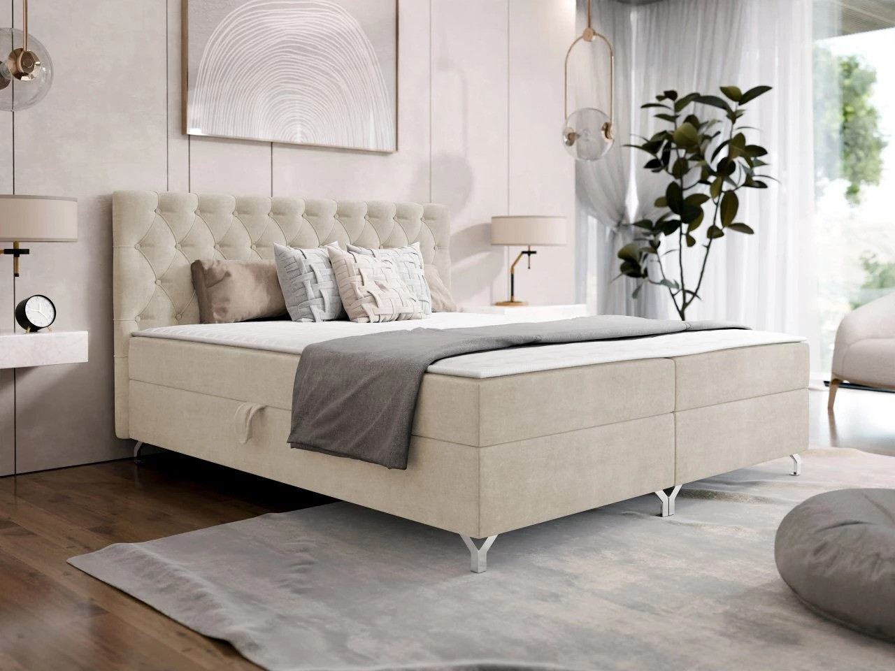 Boxspring postelja Memphis 141 (Manila 02)