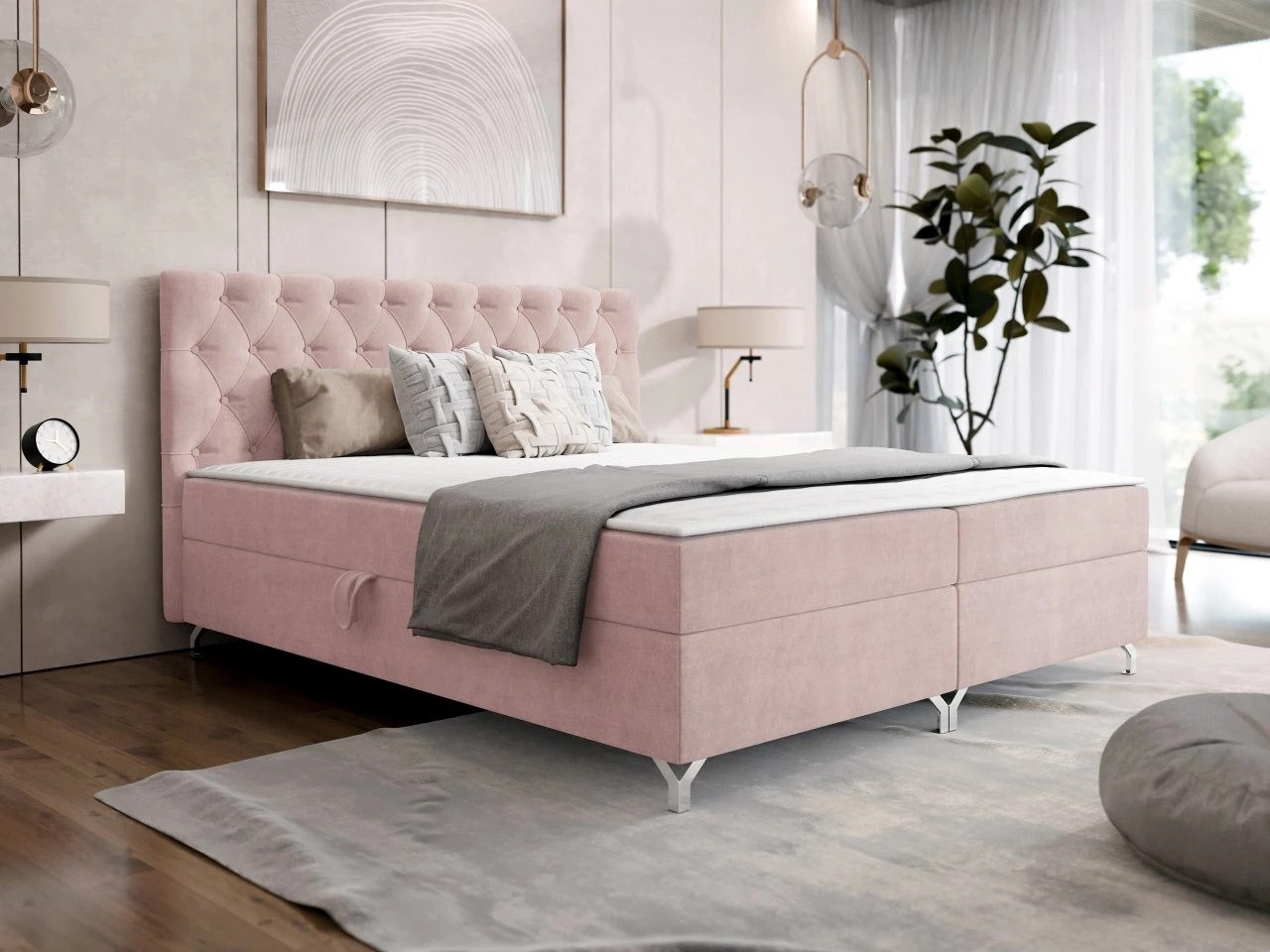Boxspring postelja Memphis 141 (Manila 09)