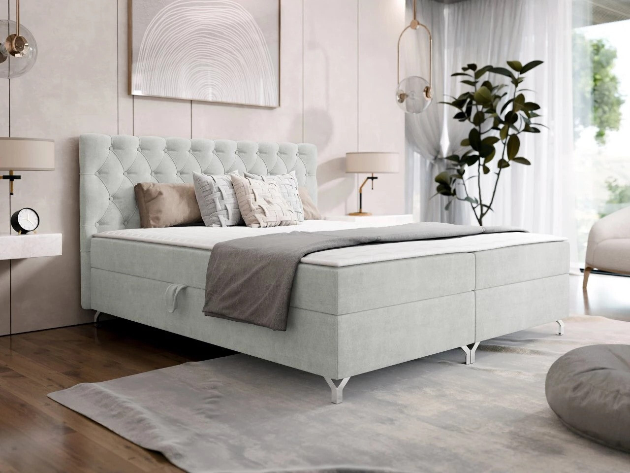 Boxspring postelja Memphis 141 (Manila 14)