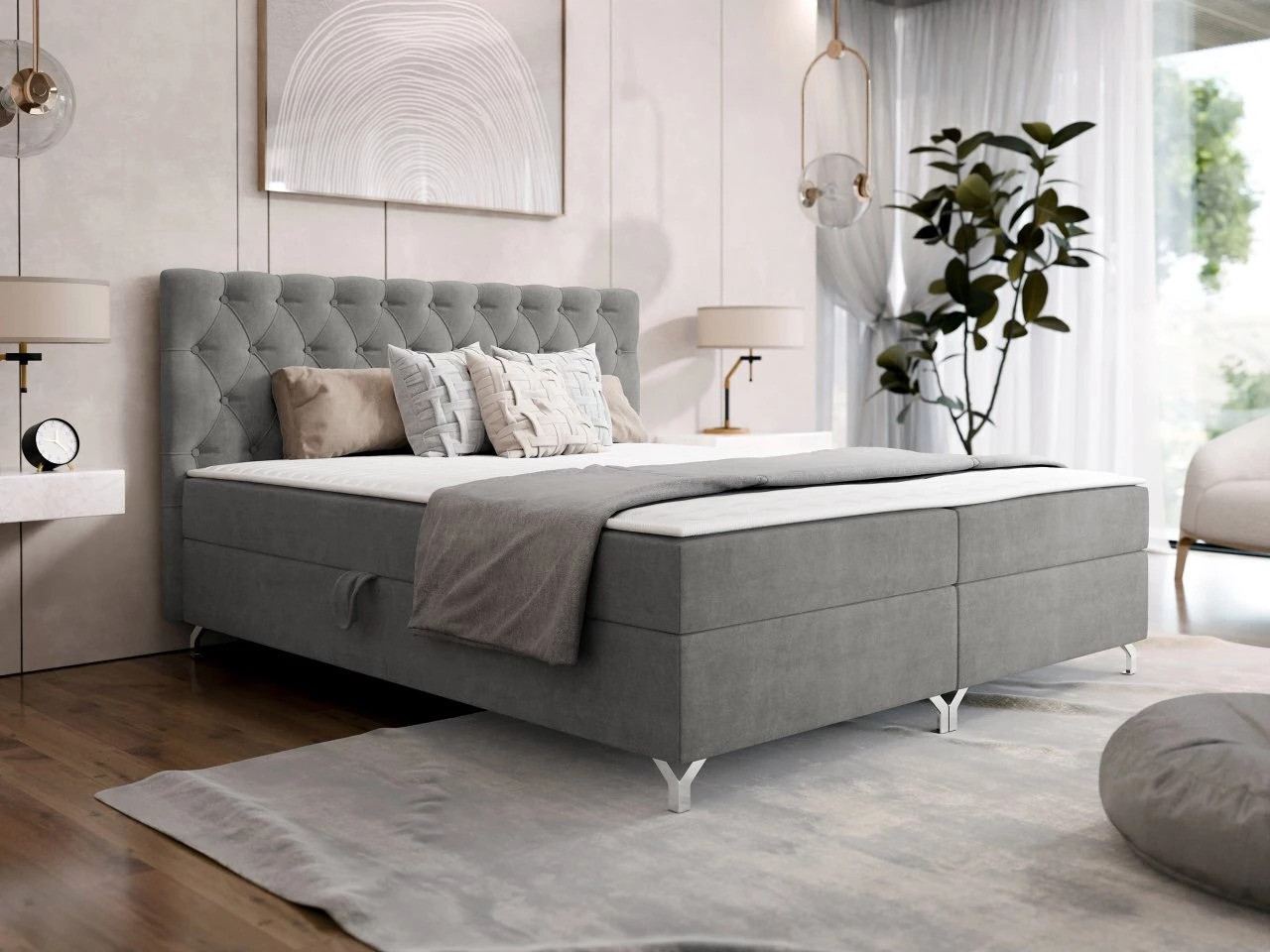 Boxspring postelja Memphis 141 (Manila 16)