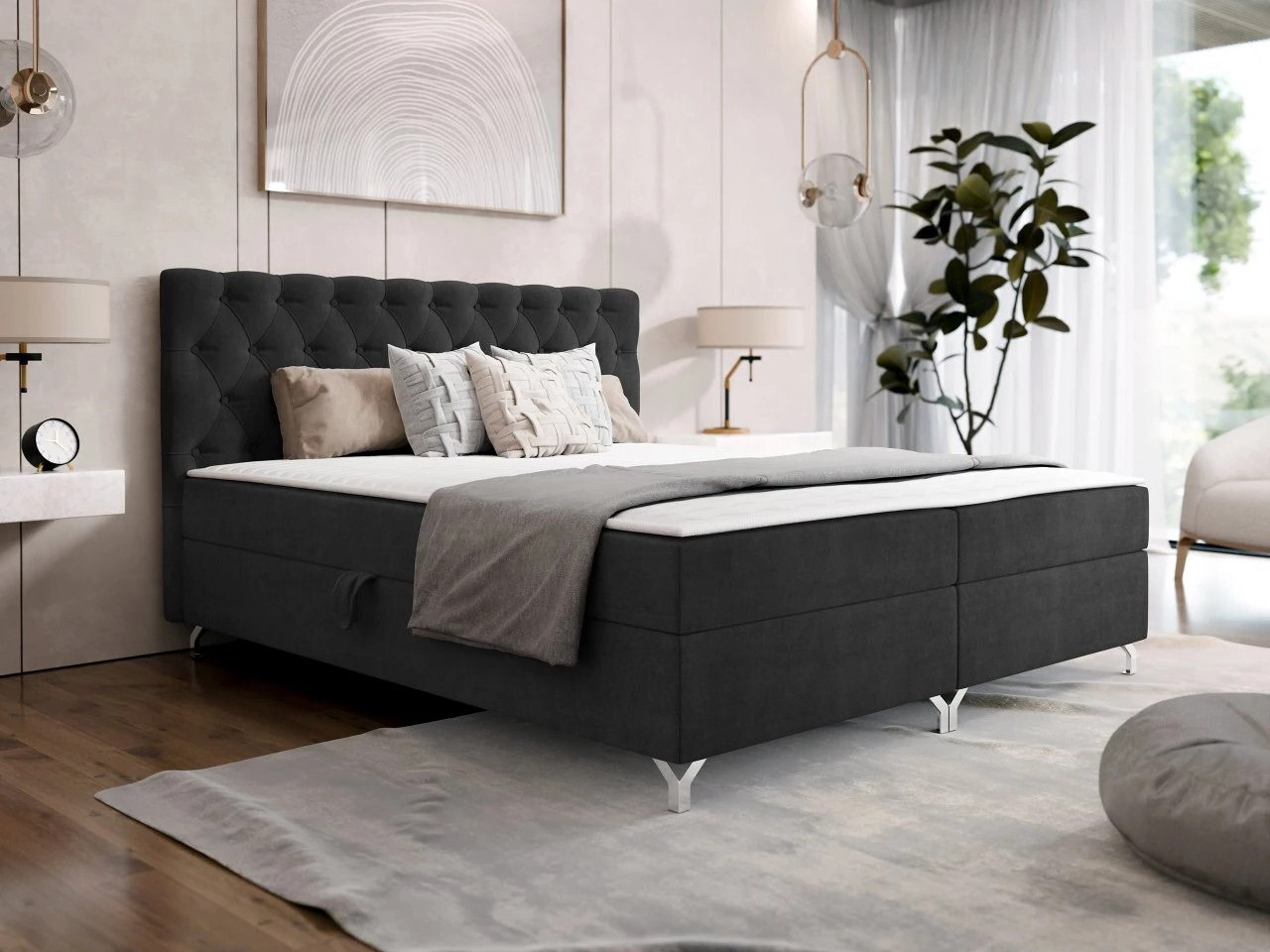 Boxspring postelja Memphis 141 (Manila 18)