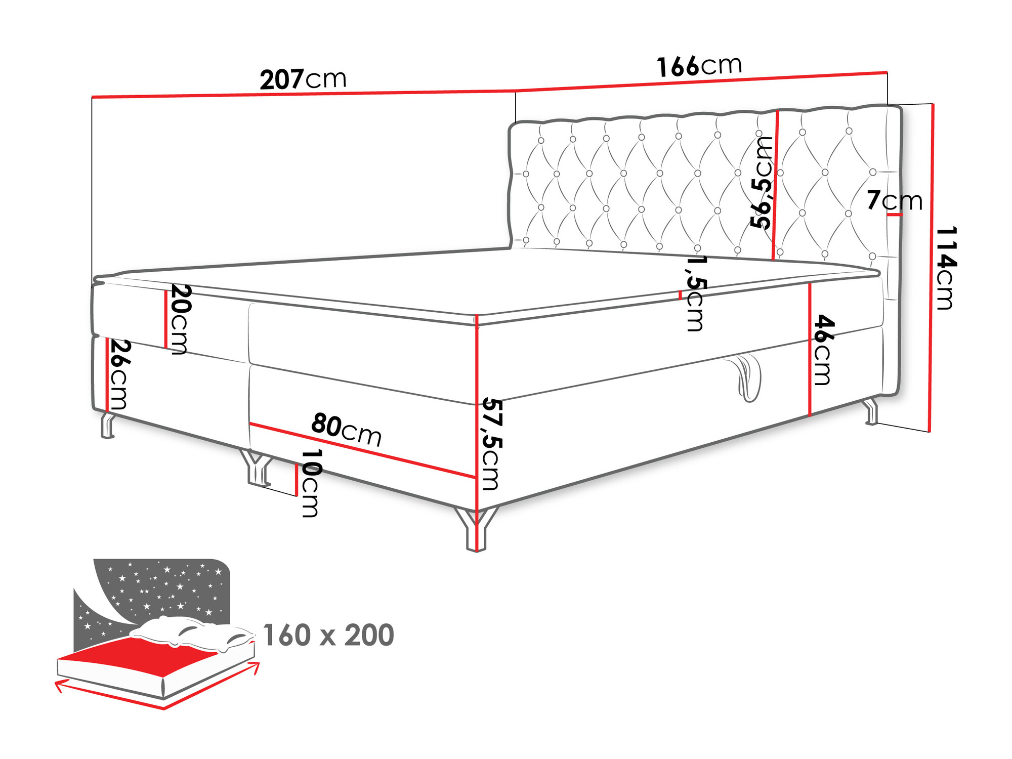 Boxspring postelja Memphis 141 (Manila 29)