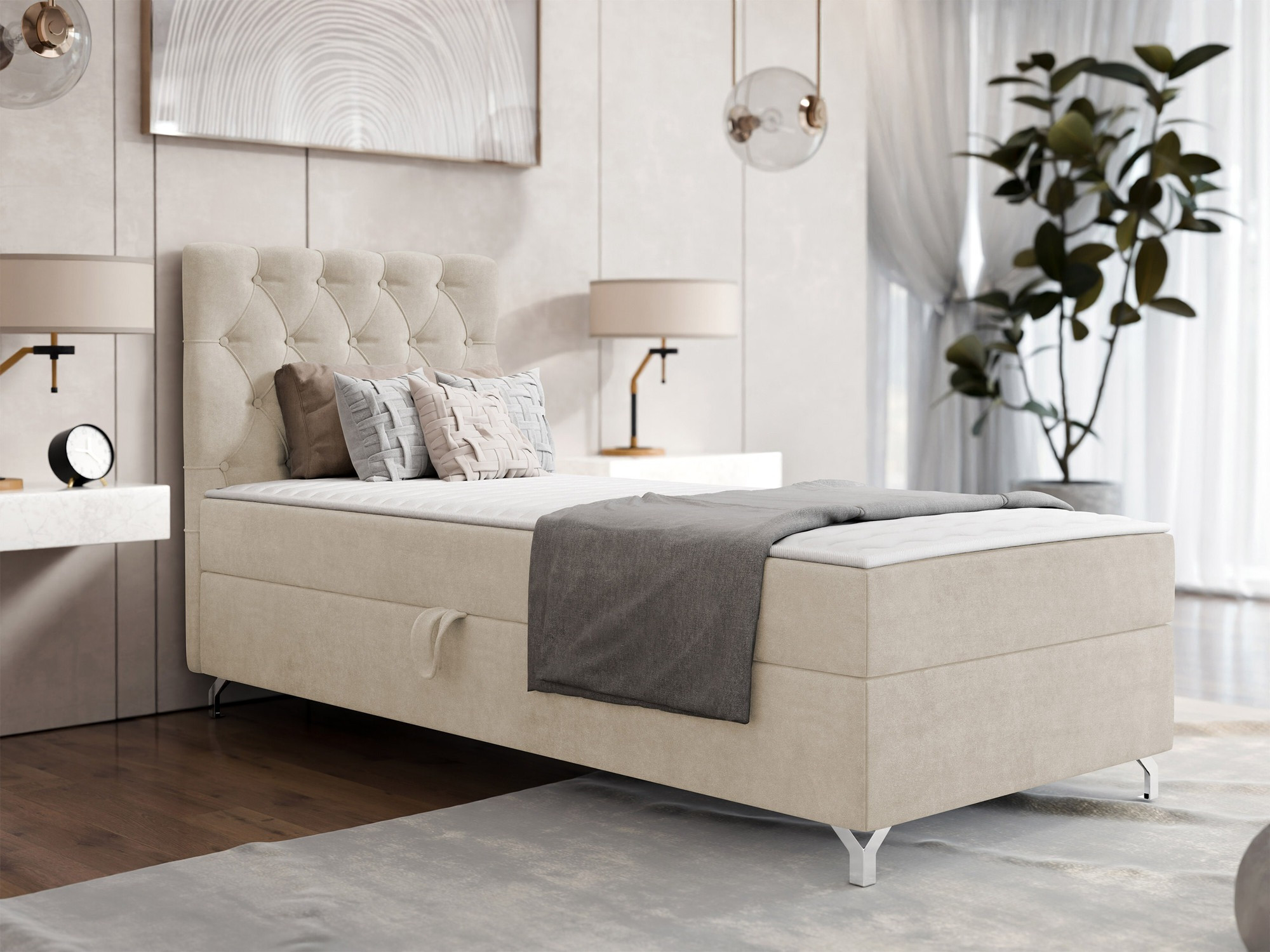 Boxspring postelja Memphis 142 (Manila 02)