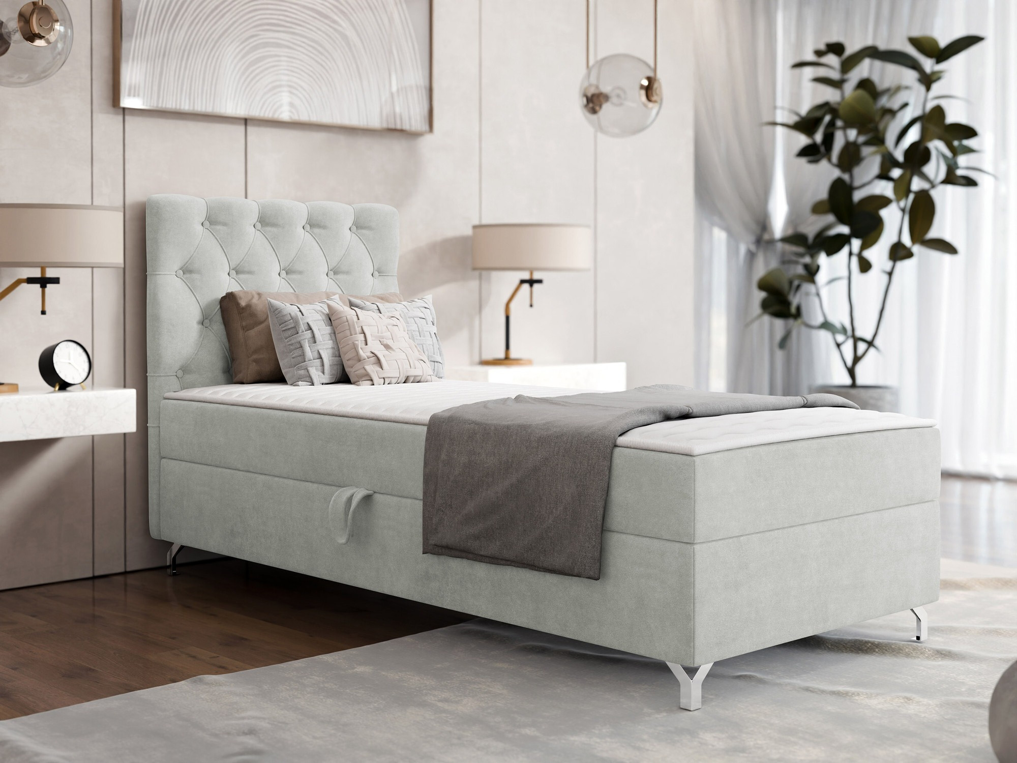 Boxspring postelja Memphis 142 (Manila 14)