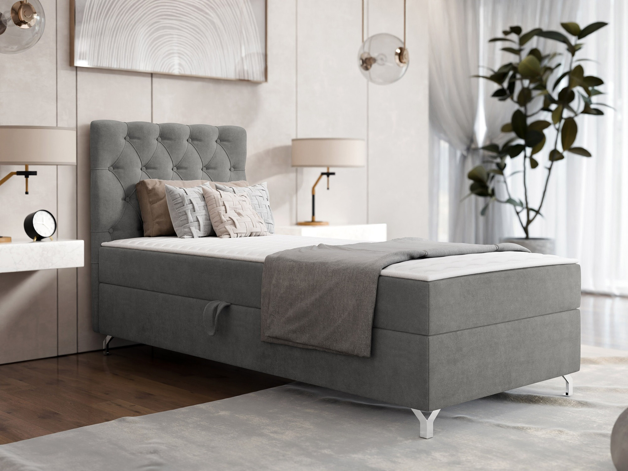 Boxspring postelja Memphis 142 (Manila 16)