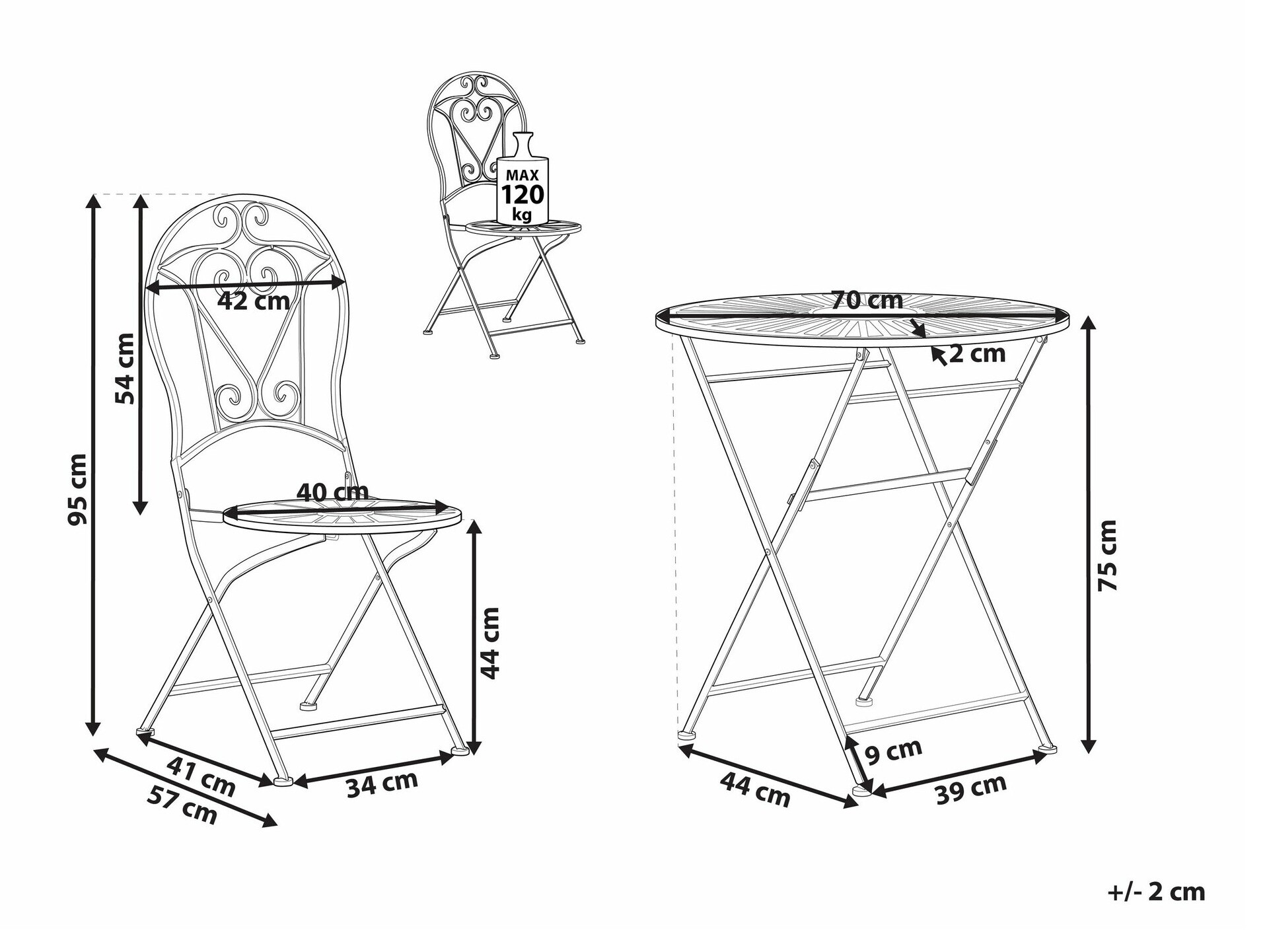Komplet za balkon Berwyn 1941