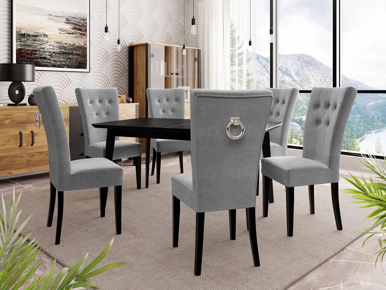 Stol Racine 108 (Črna + Magic Velvet 2217)