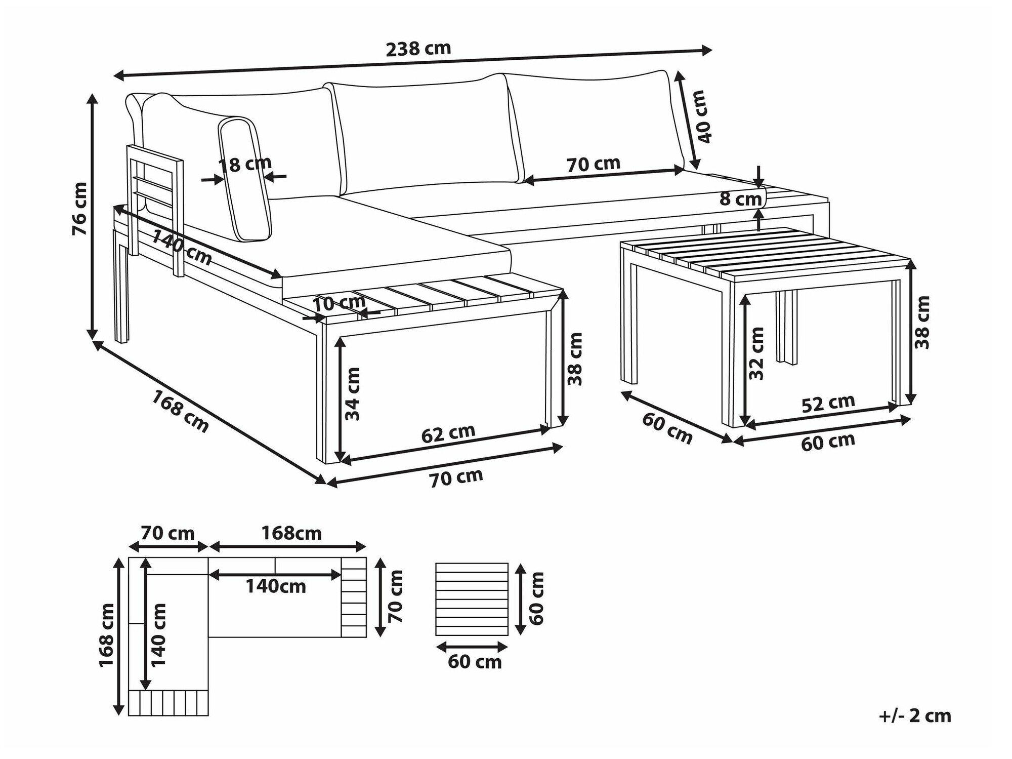Komplet vrtnega pohištva Berwyn 1947