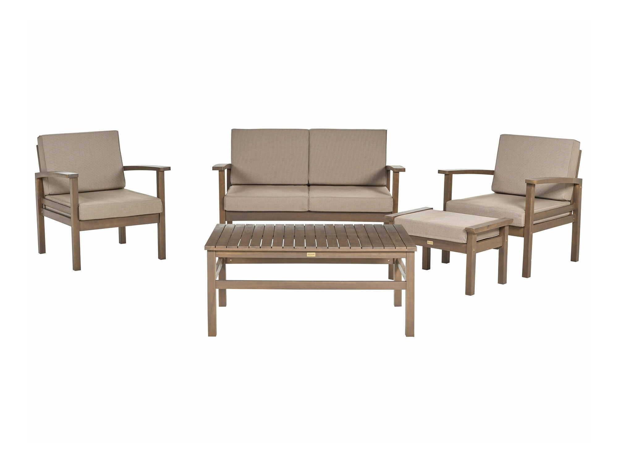 Komplet vrtnega pohištva Berwyn 1955 (Taupe + Temen les)