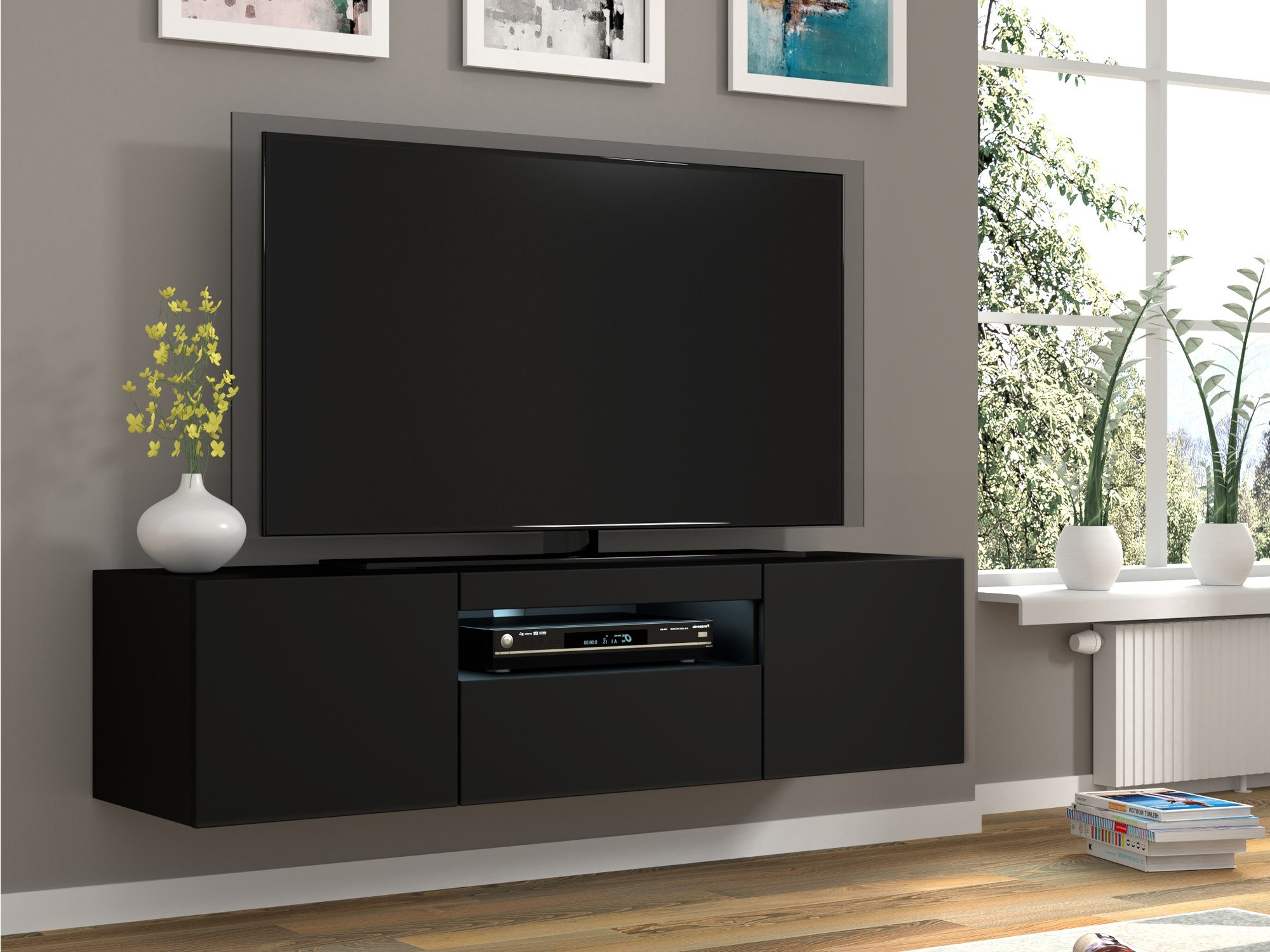 TV-omarica Morteo 103 (Črna)