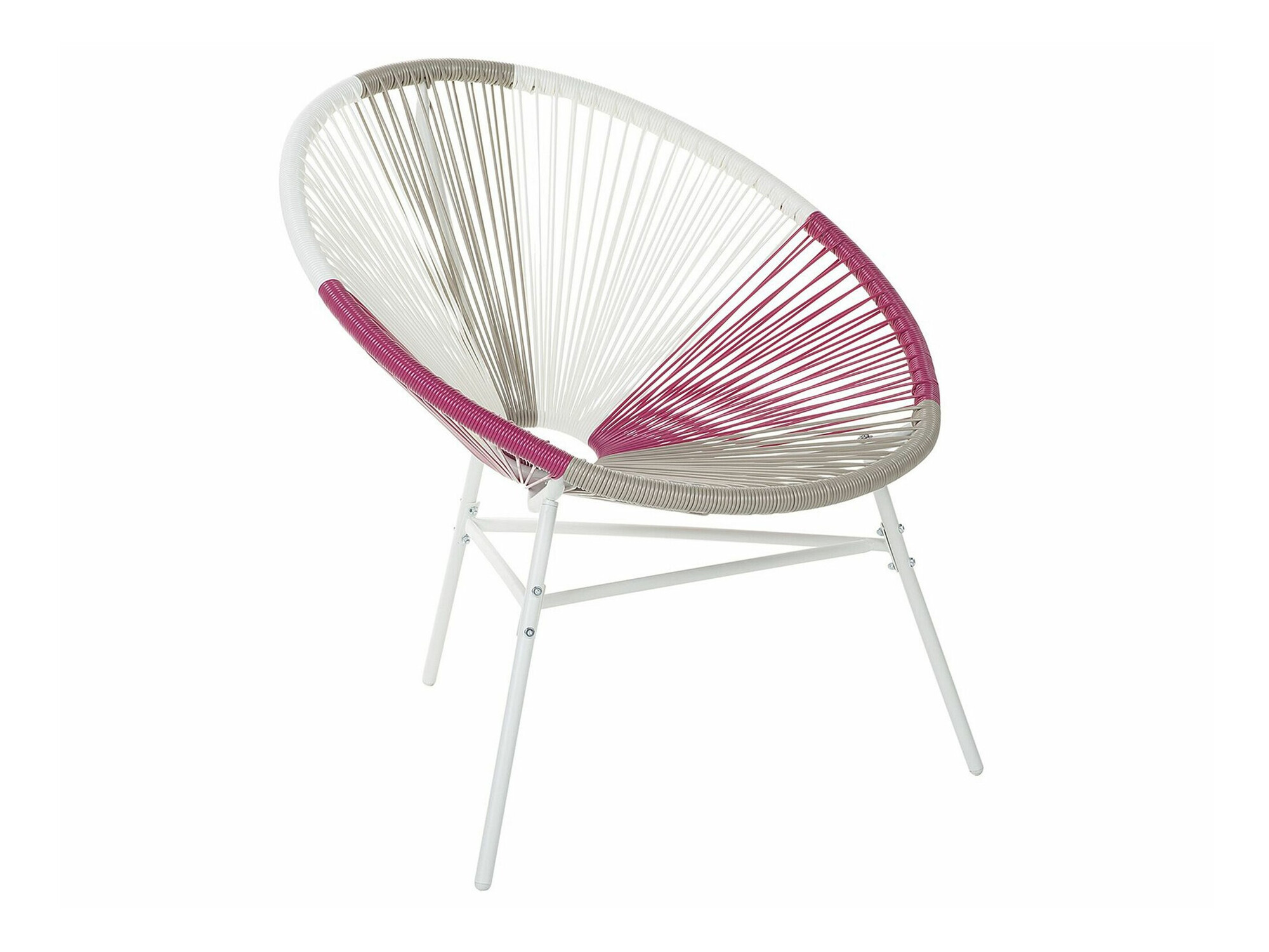 Vrtni stol Berwyn 1961 (Bela + Roza + Taupe)