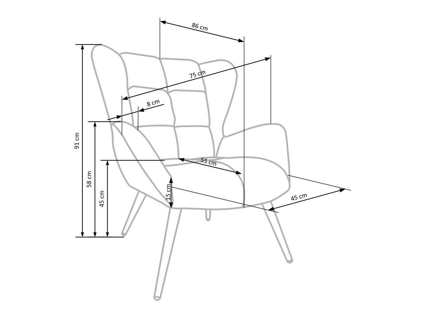 Fotelj Houston 1079 (Temno zelena)