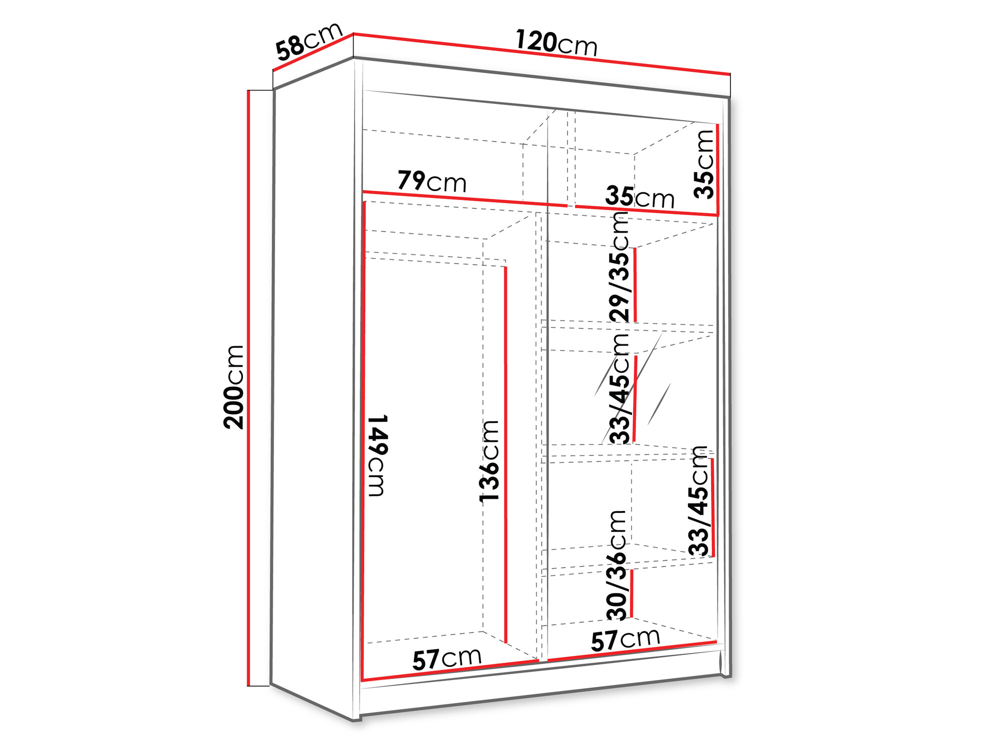 Garderobna omara Closico Fornix III (Kašmir)