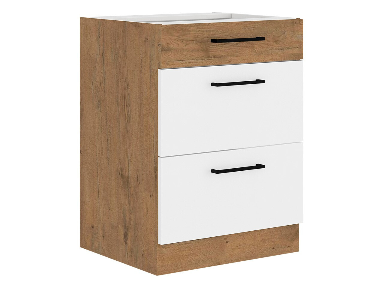 Modularna omarica s predali Wood White 115