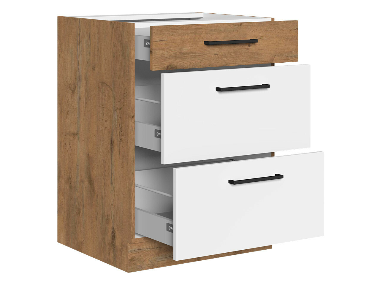 Modularna omarica s predali Wood White 115