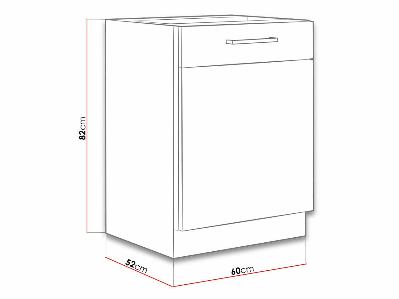 Modularna omarica z vrati Wood Dark 104