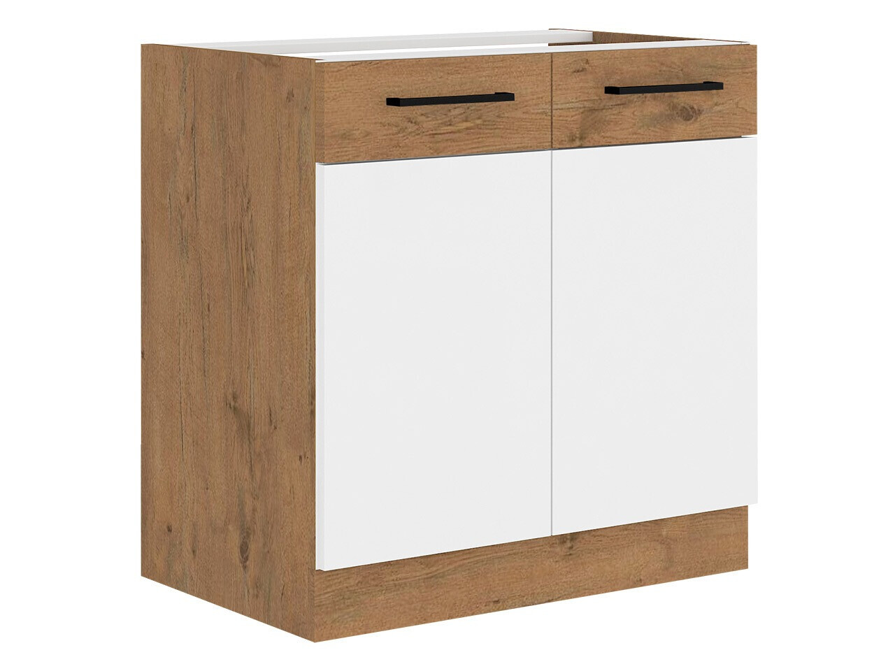 Modularna omarica z vrati Wood White 110