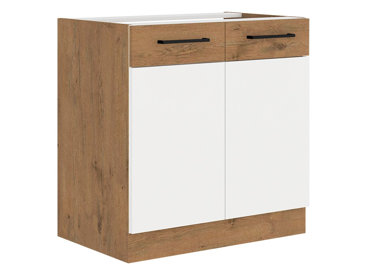 Modularna omarica za pomivalno korito z vrati Wood White 108