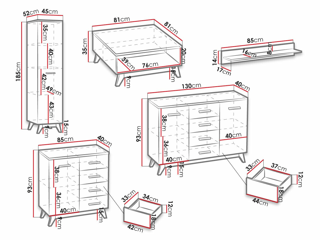 Komplet za dnevno sobo Sorvera 115